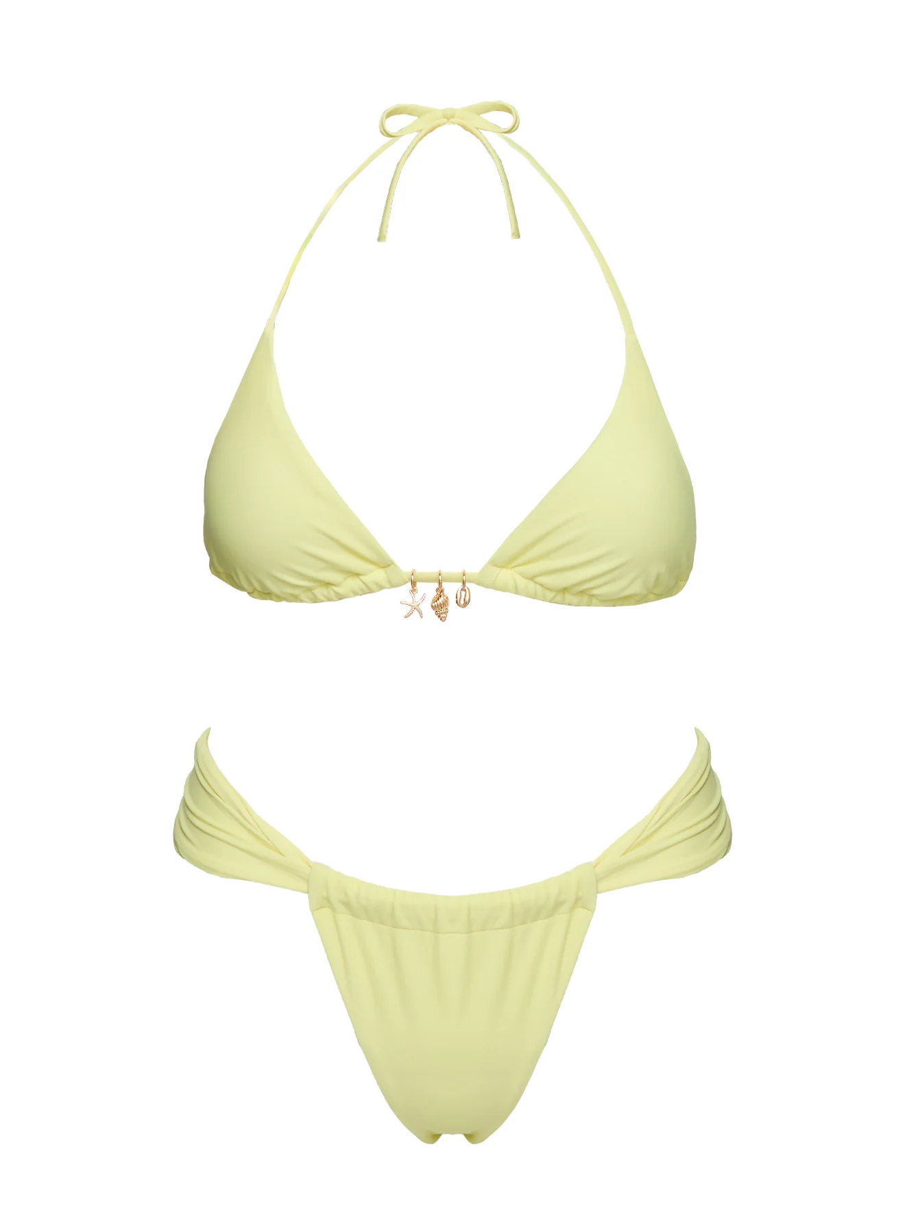A Good Time Triangle Bikini Bottoms Yellow - Image 8