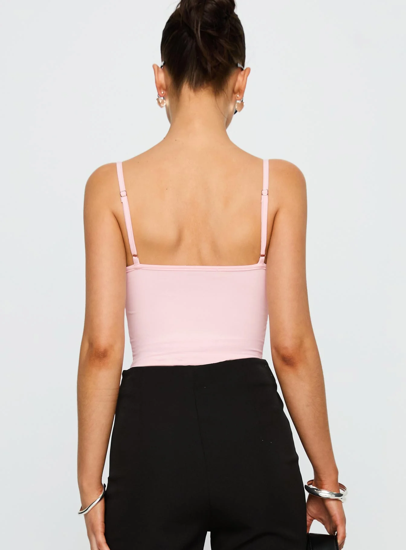 Aetherial Lace Detail Bodysuit Pink - Image 4