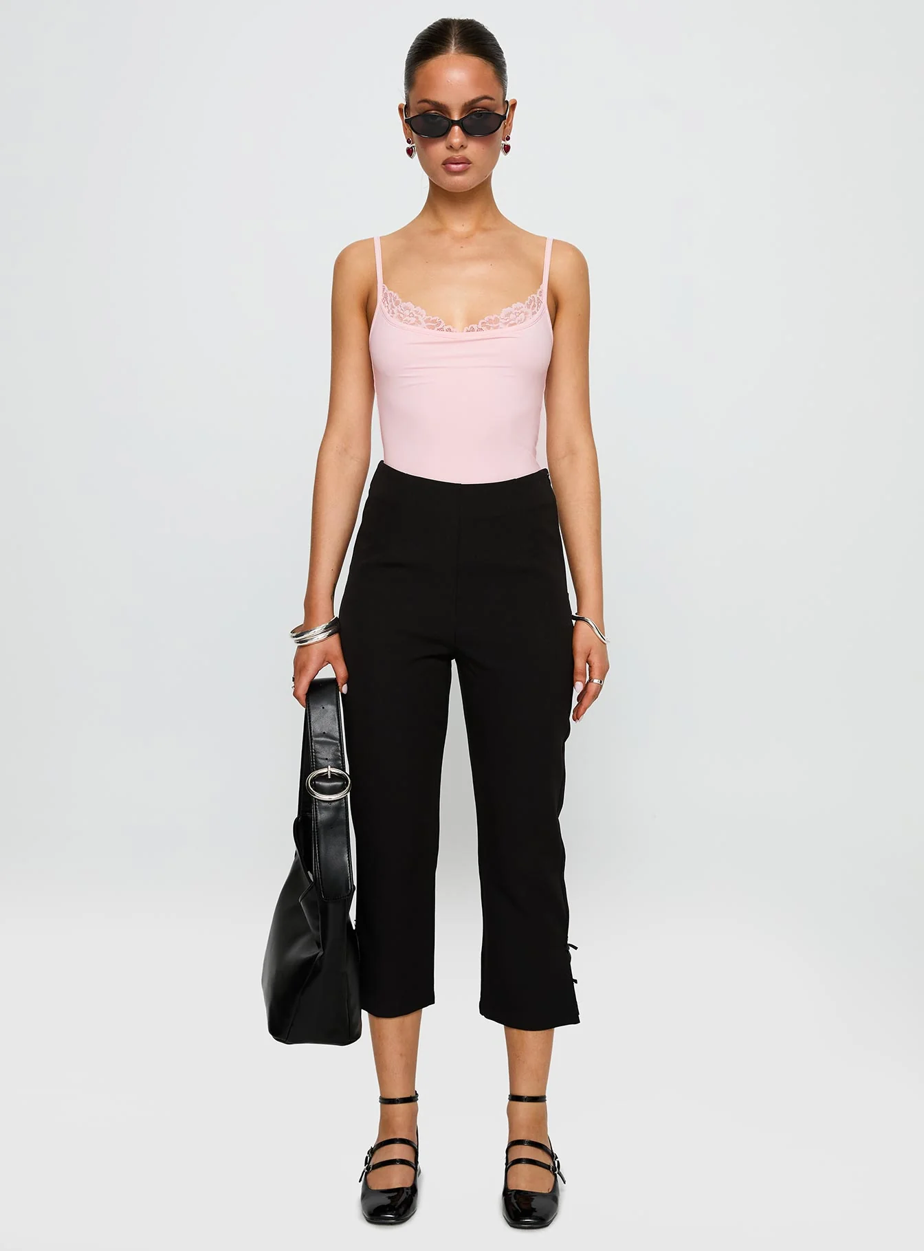Aetherial Lace Detail Bodysuit Pink - Image 6
