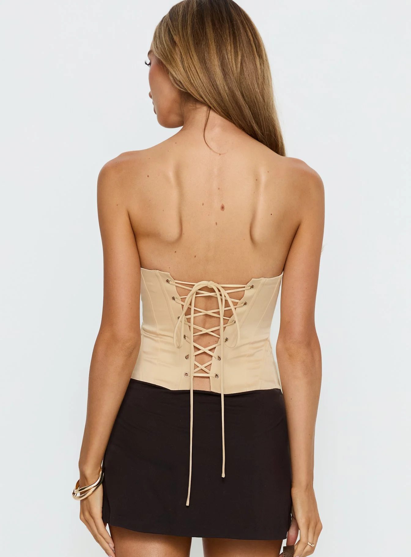 Afelia Strapless Corset Top Lemon - Image 5
