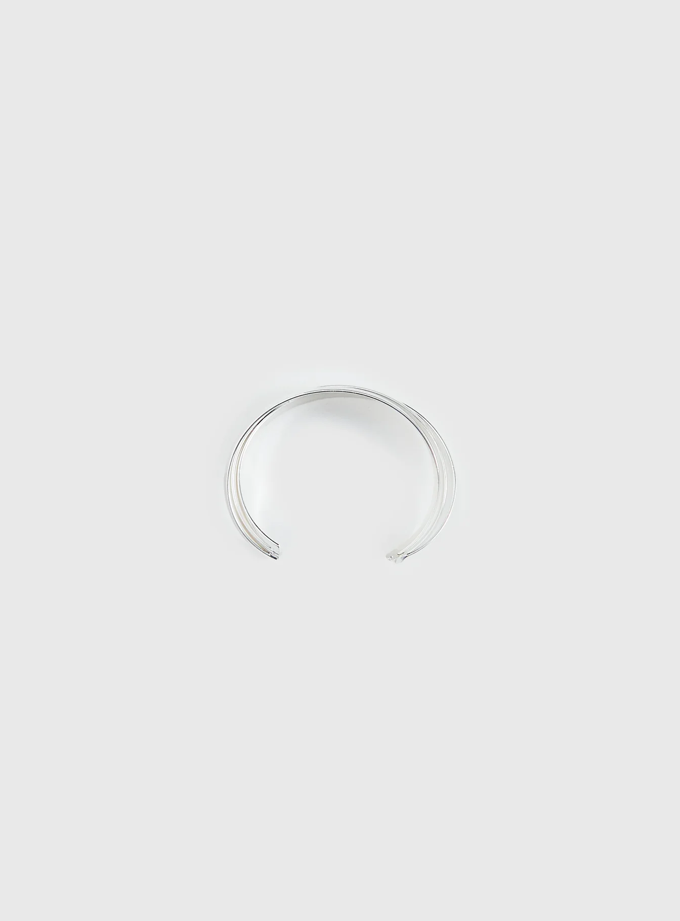Affluent Layered Cuff Silver - Image 3