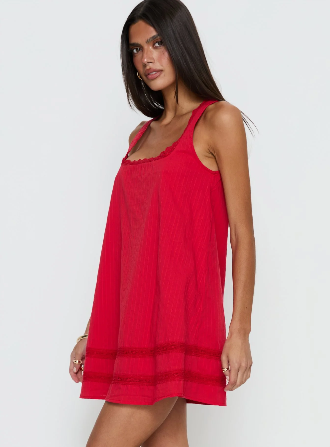 Alanah Mini Dress Red - Image 3