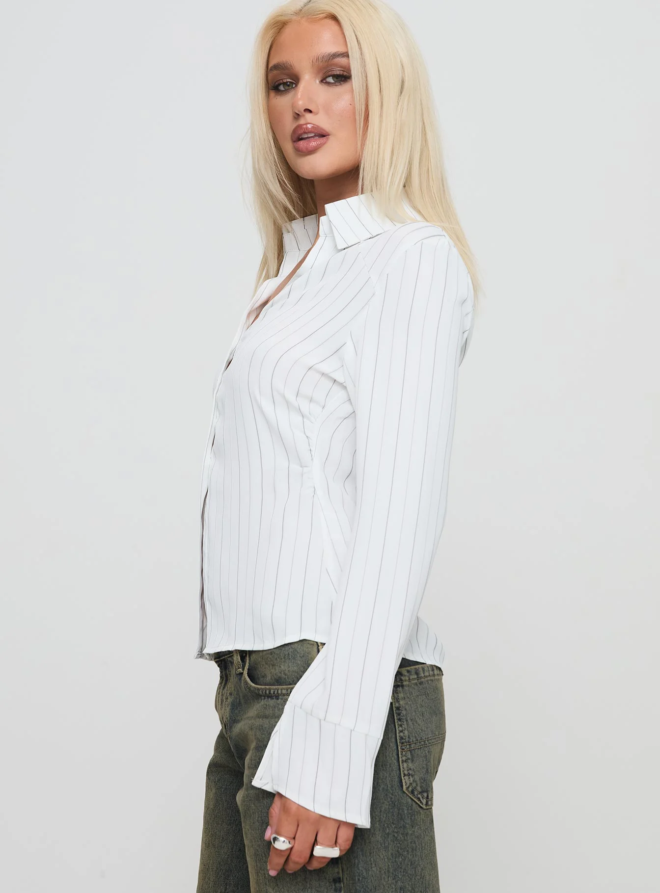 Aldgate Long Sleeve Top White - Image 4