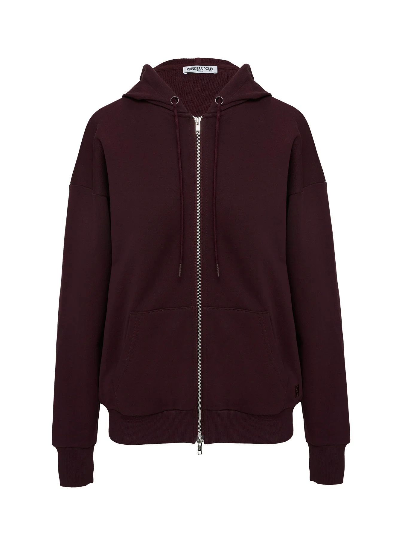 All Day Oversized Hoodie Wine - Image 3