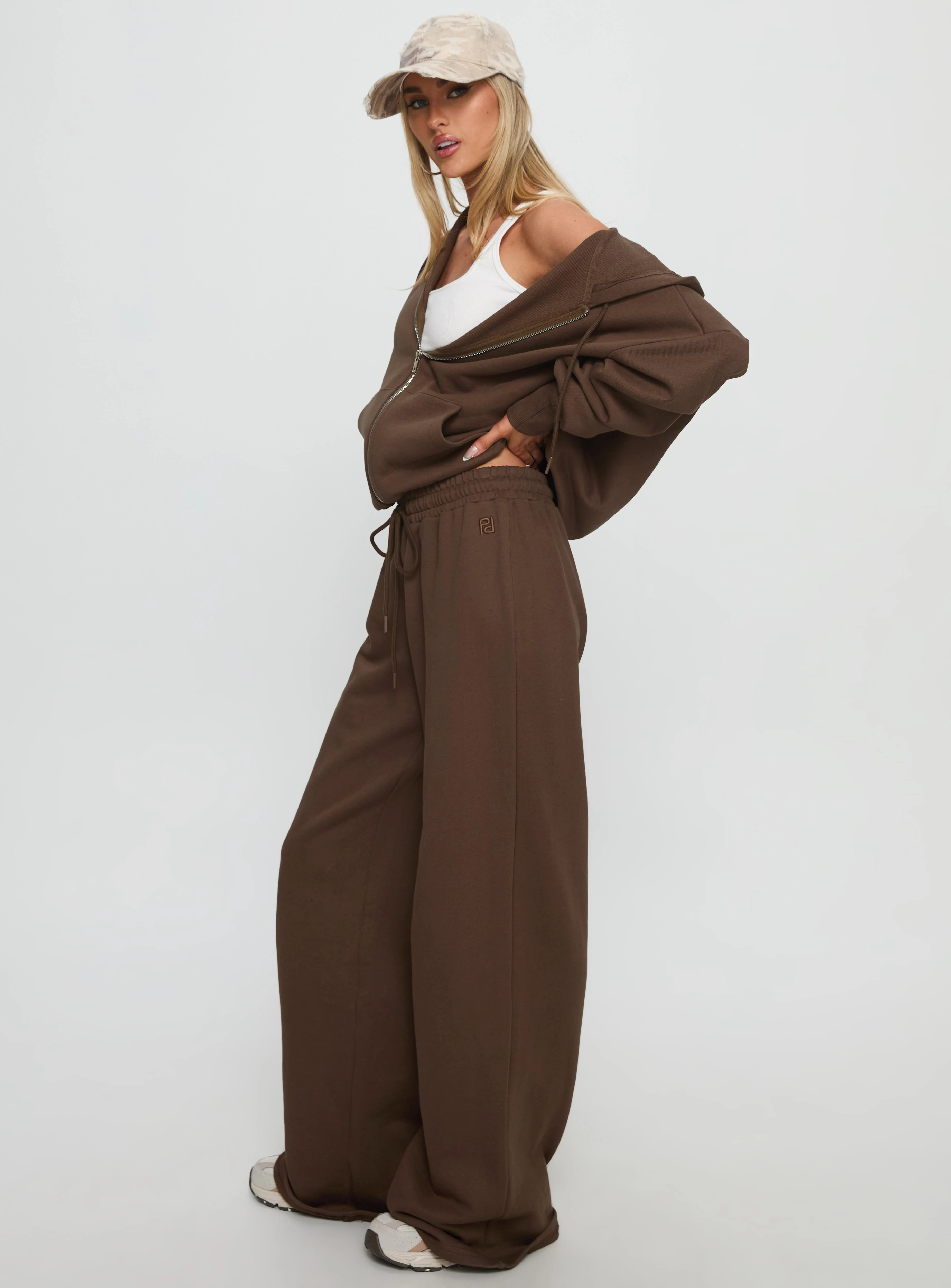 All Day Straight Leg Sweatpants Chocolate Brown - Image 4