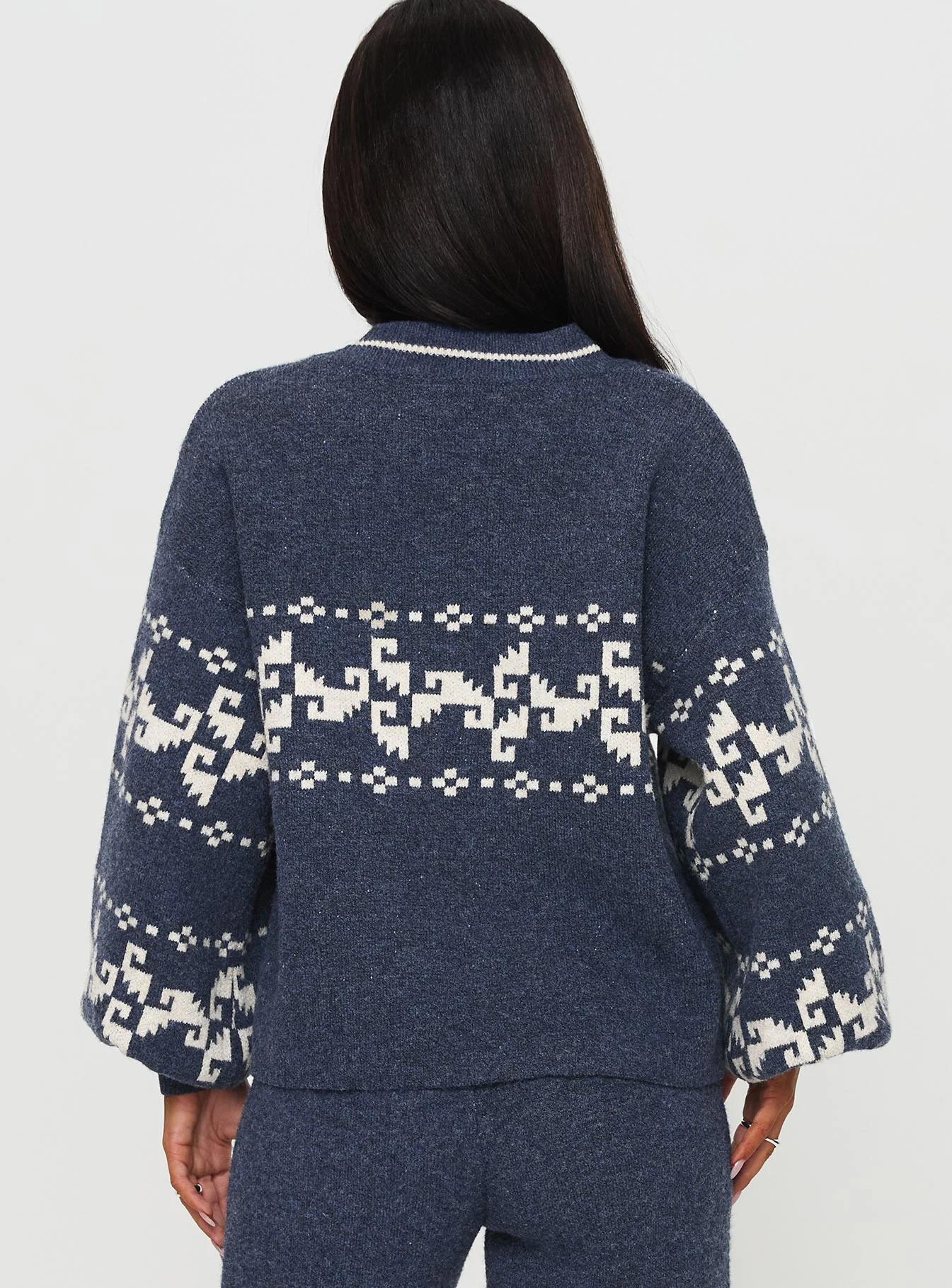 Alpine Sweater Navy / Cream - Image 5