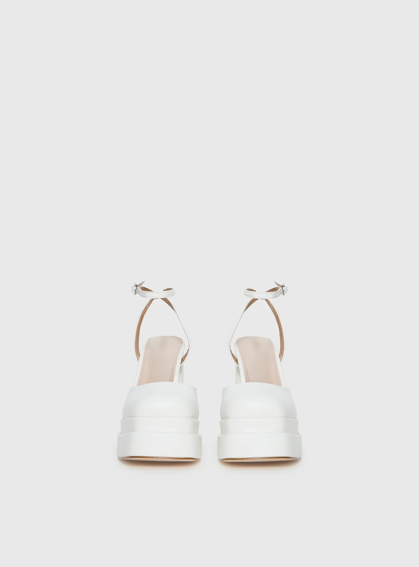 Alto Platform Heels Matte White - Image 4