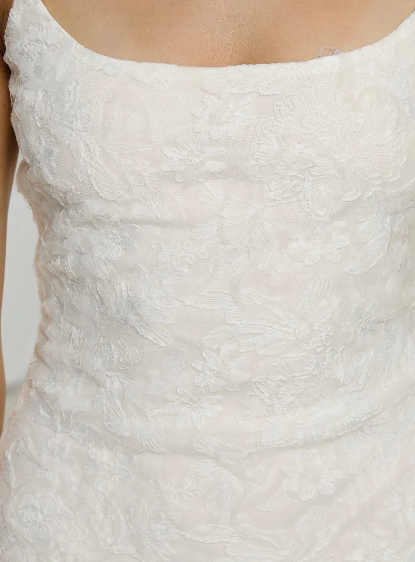 Alyra Embroidered Mini Dress White - Image 6