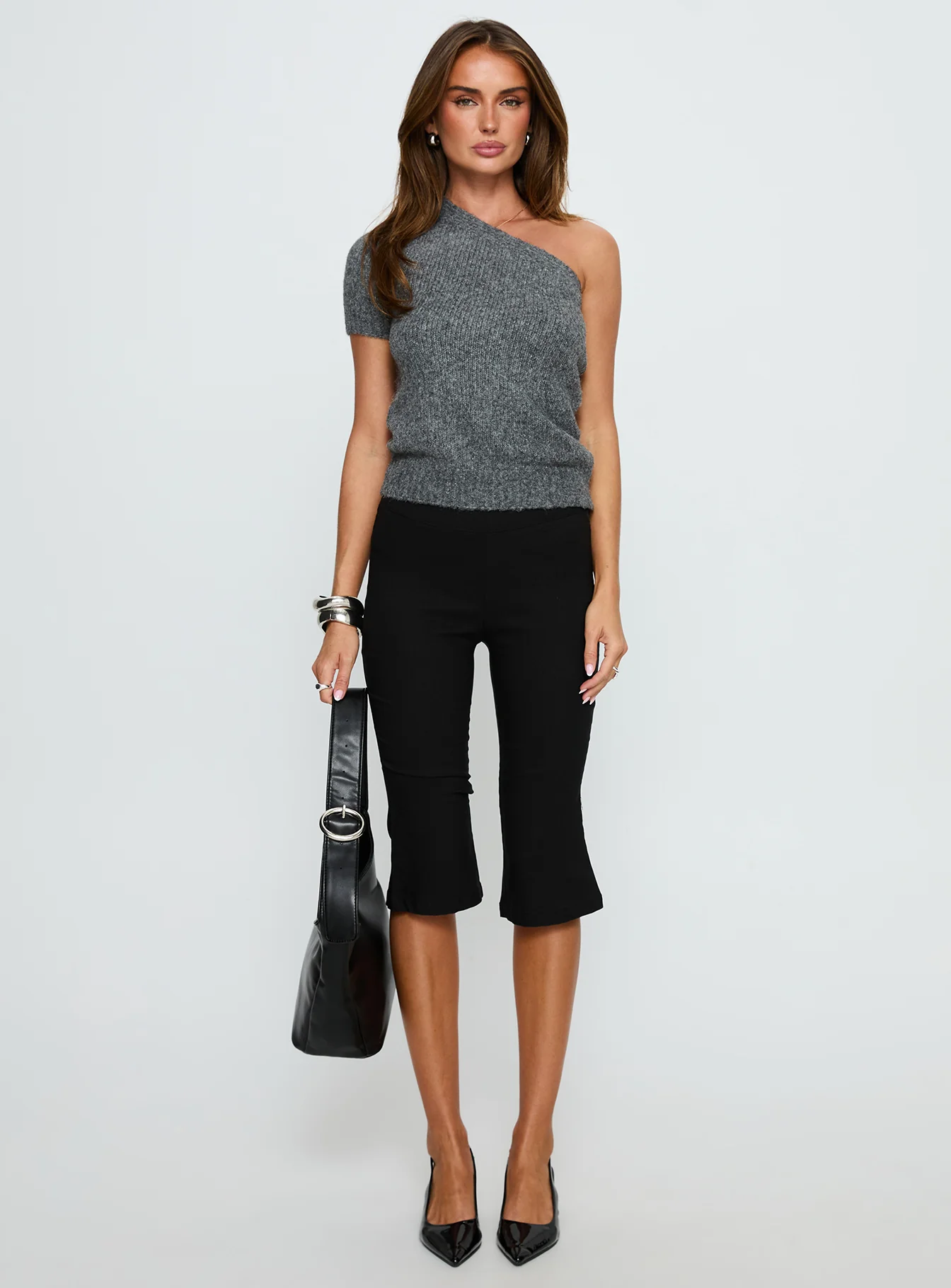Alysson One Shoulder Top Grey - Image 6