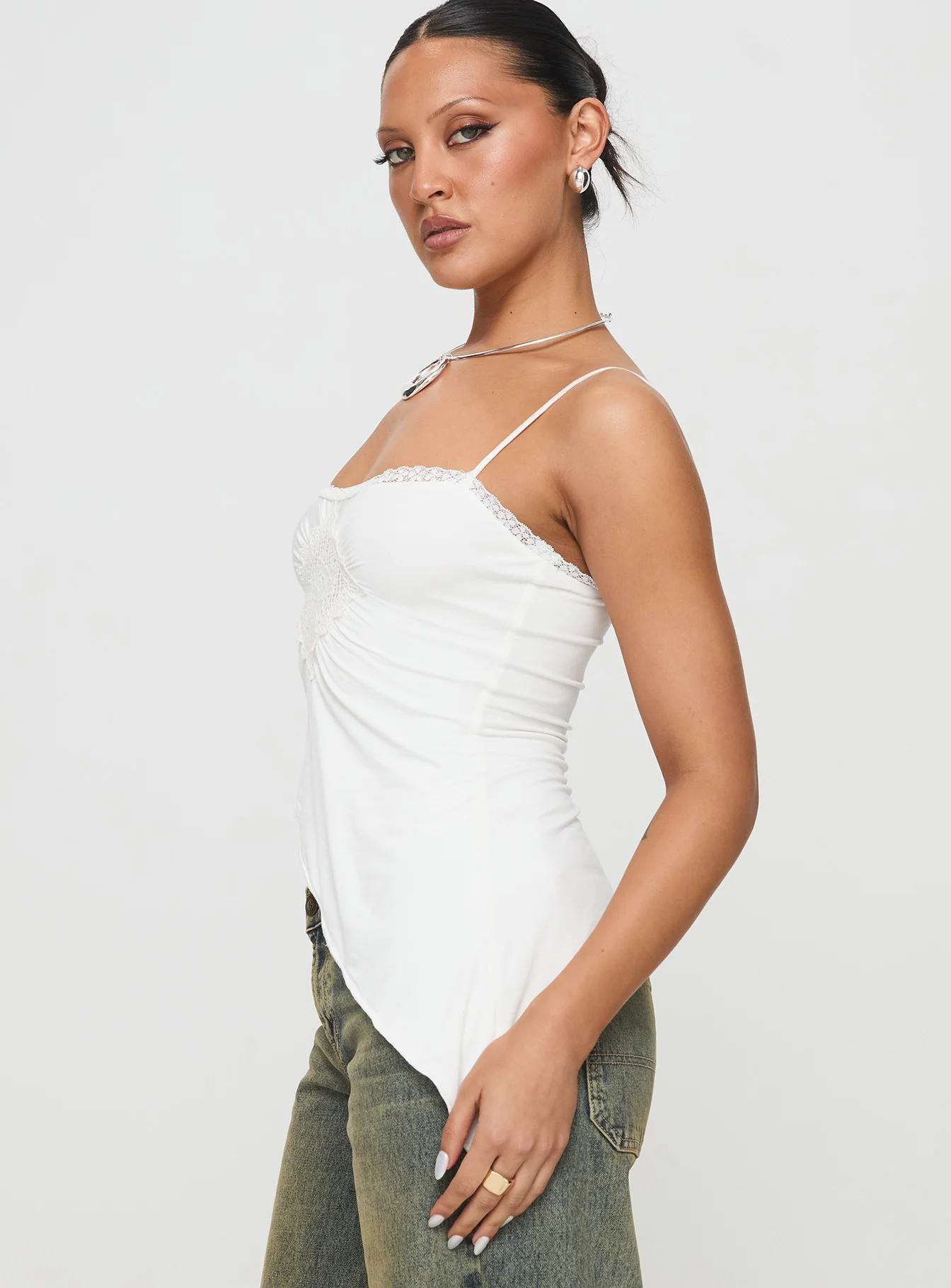 Amabella Asymmetric Top White - Image 4