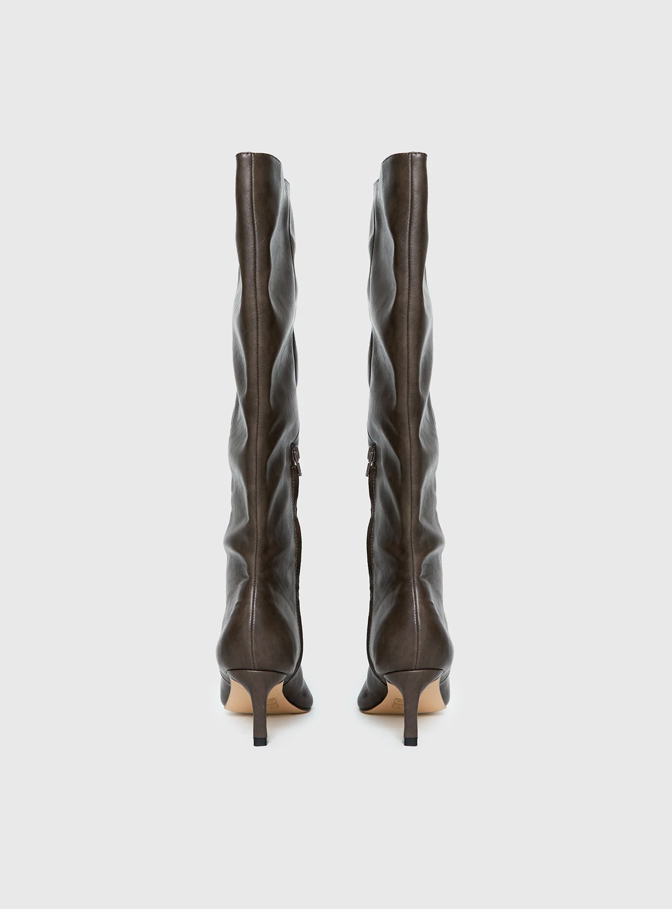 Aminah Knee High Boots Charcoal - Image 5