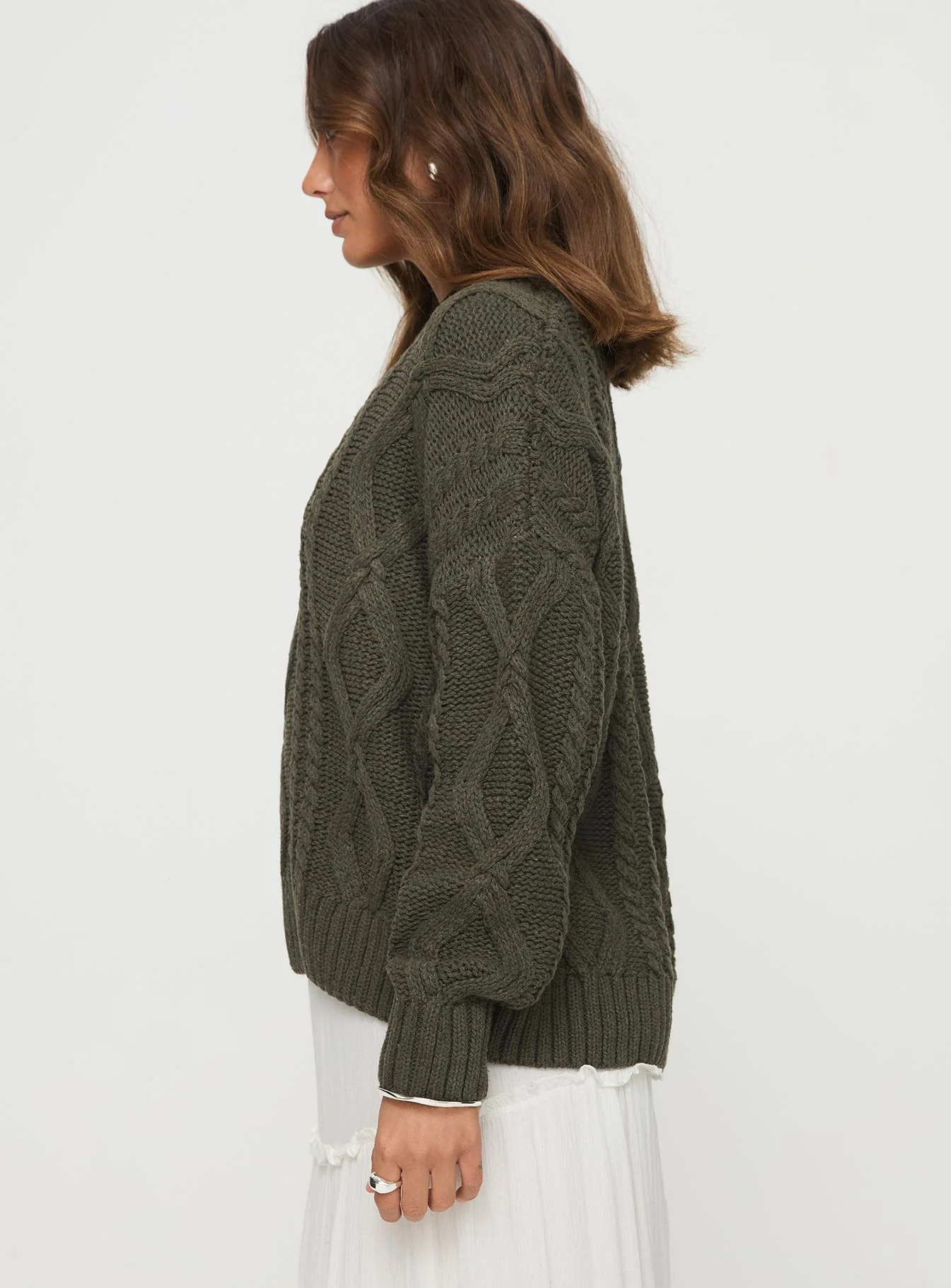 Anaya Oversized Sweater Olive - Image 5