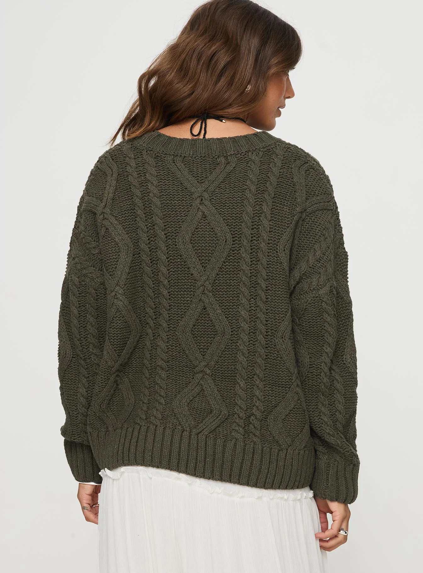 Anaya Oversized Sweater Olive - Image 6