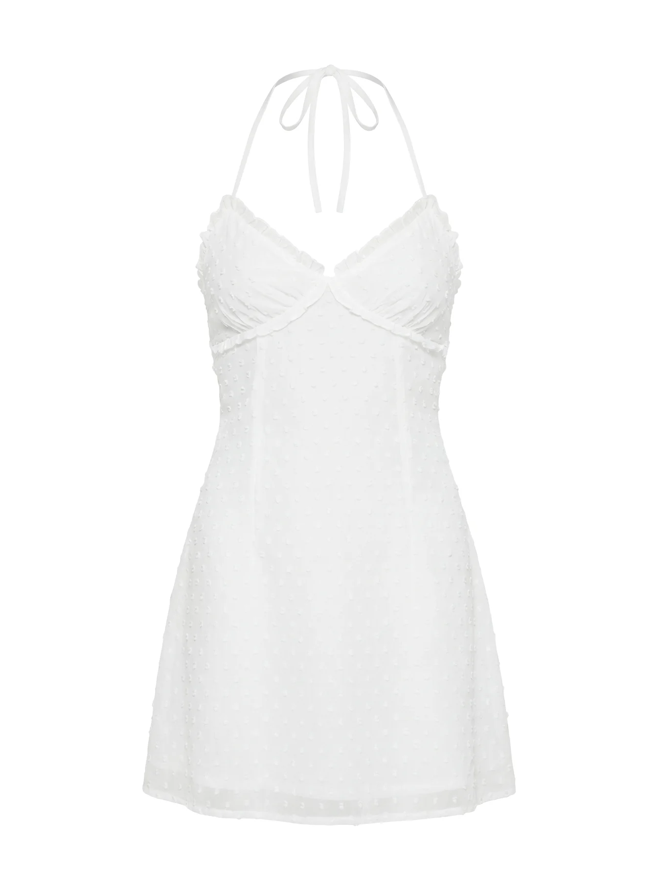 Angel Antics Halter Mini Dress White - Image 10