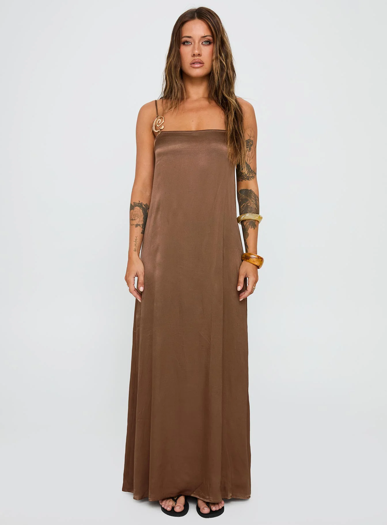 Apple Cider Maxi Dress Brown - Image 7