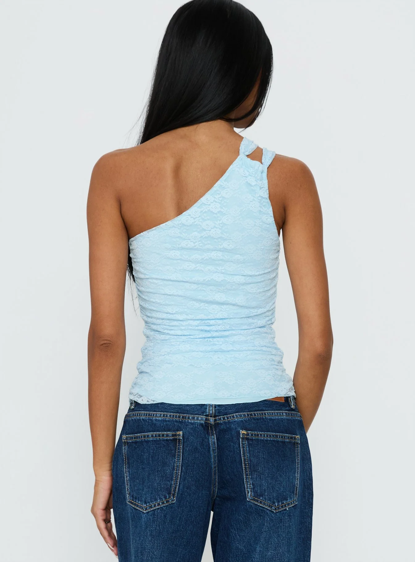 Arienne One Shoulder Top Blue - Image 4