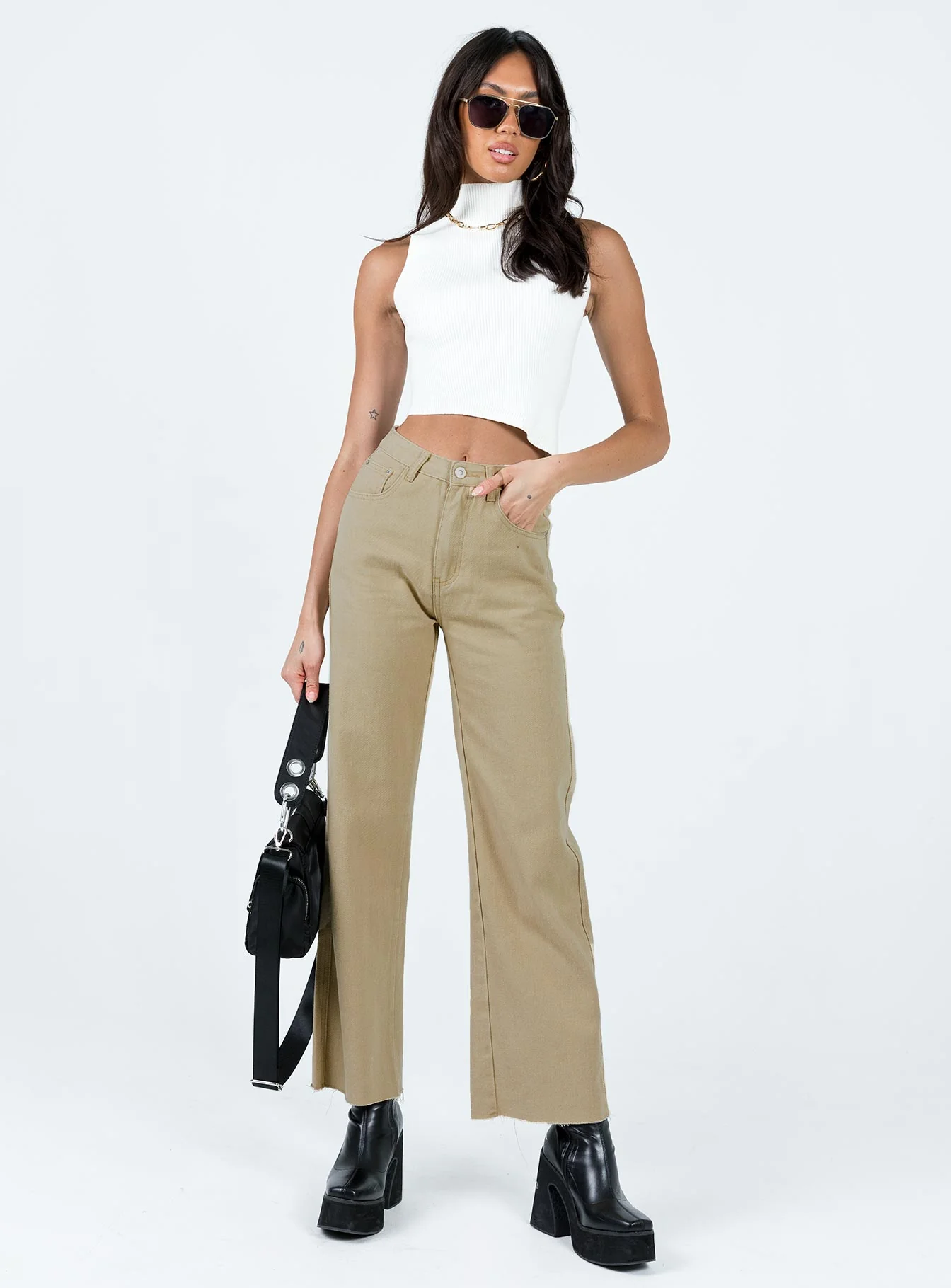 Arlington High Rise Straight Leg Denim Jeans Stone - Image 2