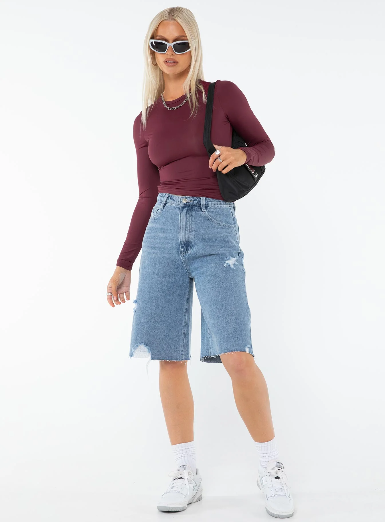 Arnim Long Sleeve Top Wine - Image 3