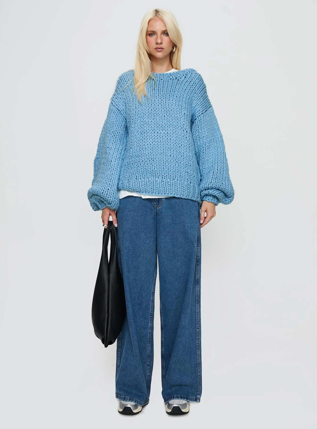 Arrowtown Hand Knit Sweater Blue - Image 7
