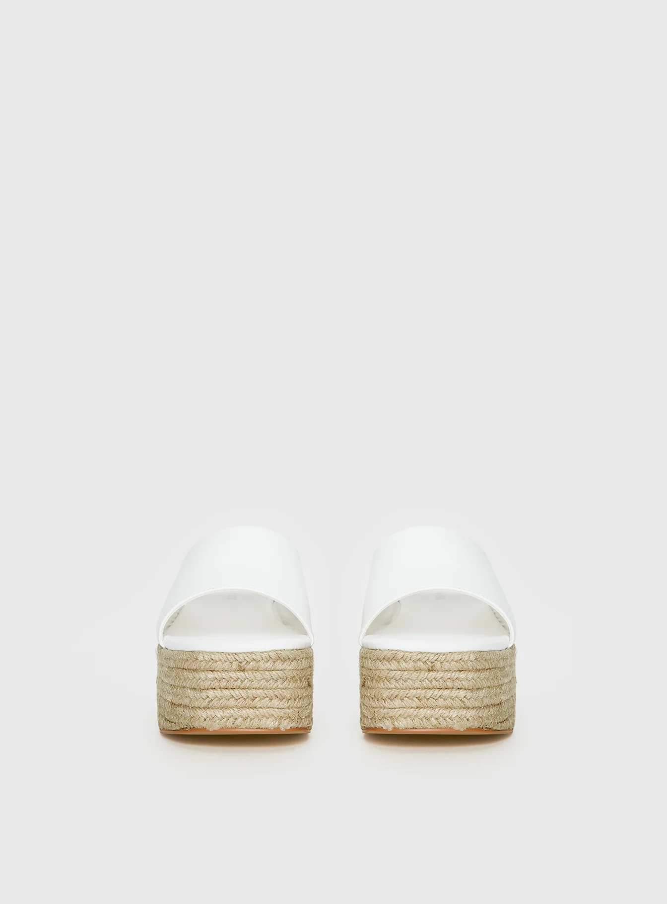 Arton Espadrille Platform Sandals White - Image 4