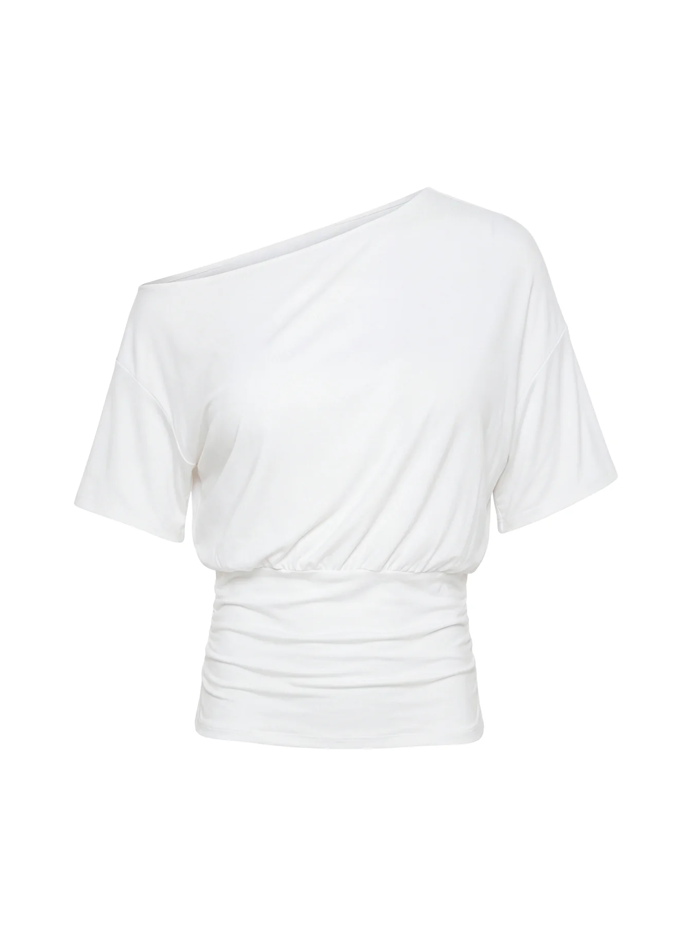 Ashlinn Off Shoulder Drapey Top White - Image 13