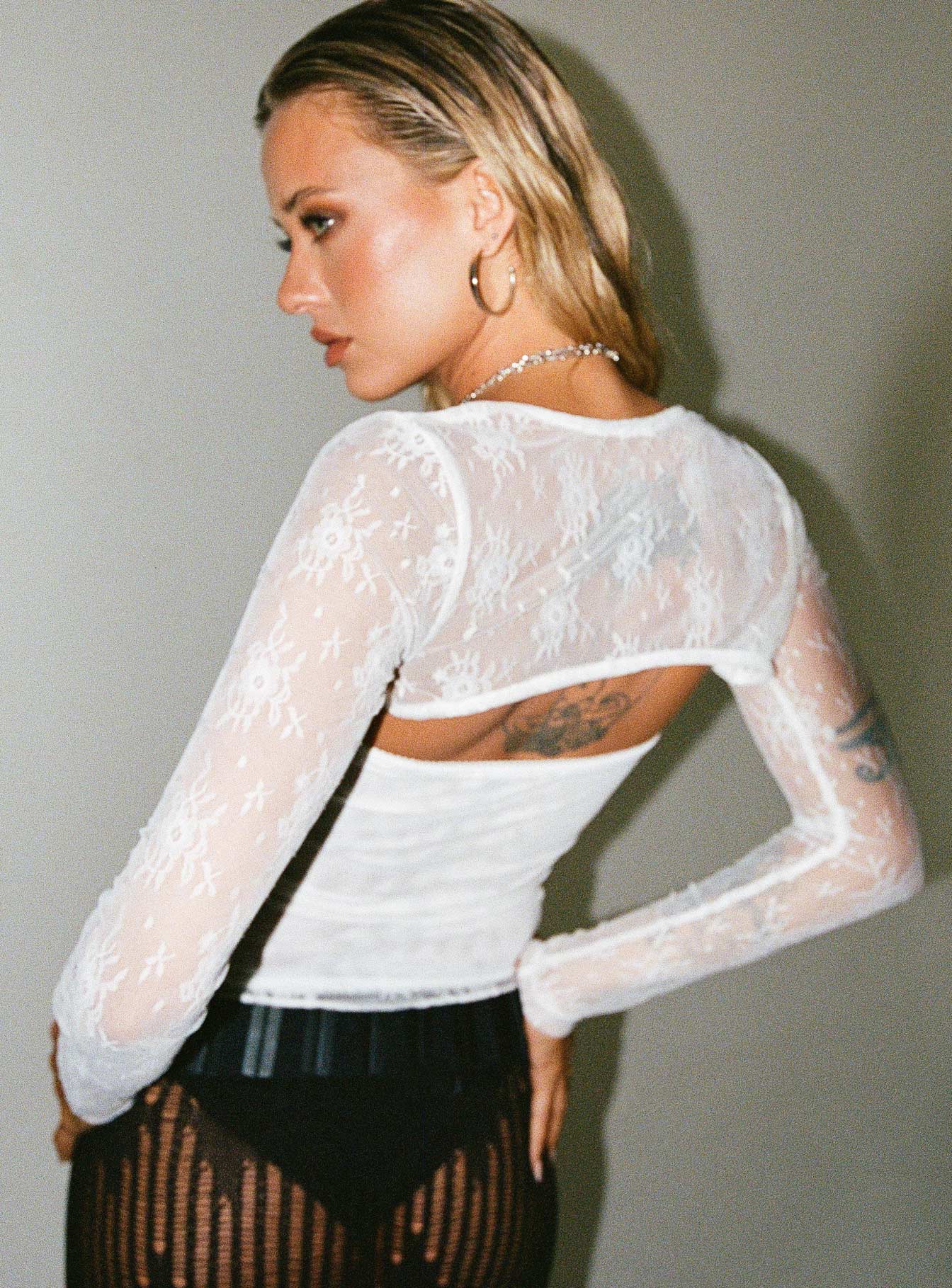 Ashwood Two Piece Lace Bolero Top White Low Impact - Image 6