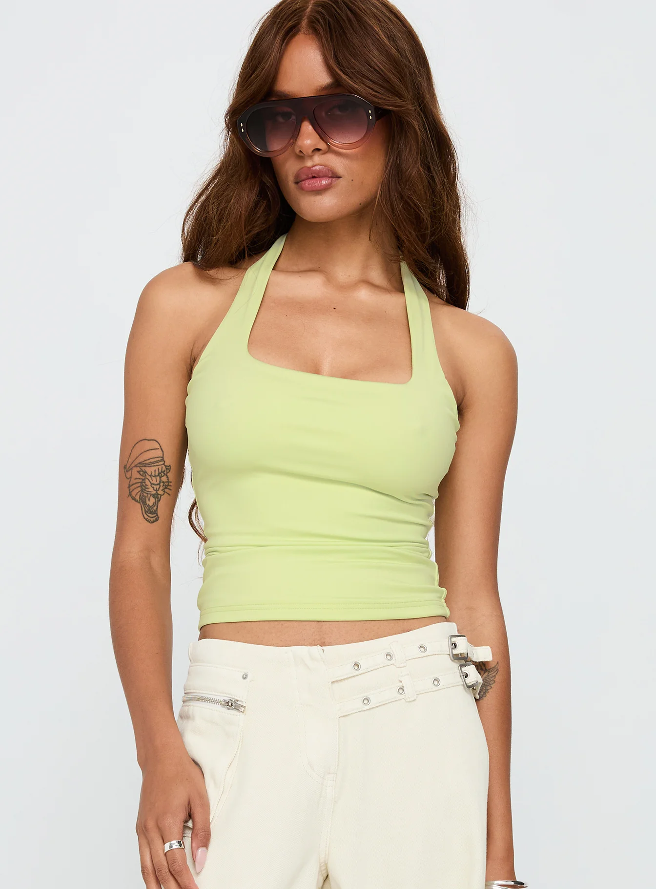 Assumptions Halter Top Sage - Image 2