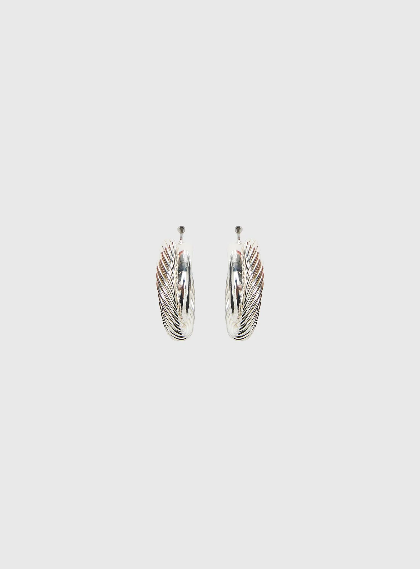 Aster Layered Hoops Silver - Image 2
