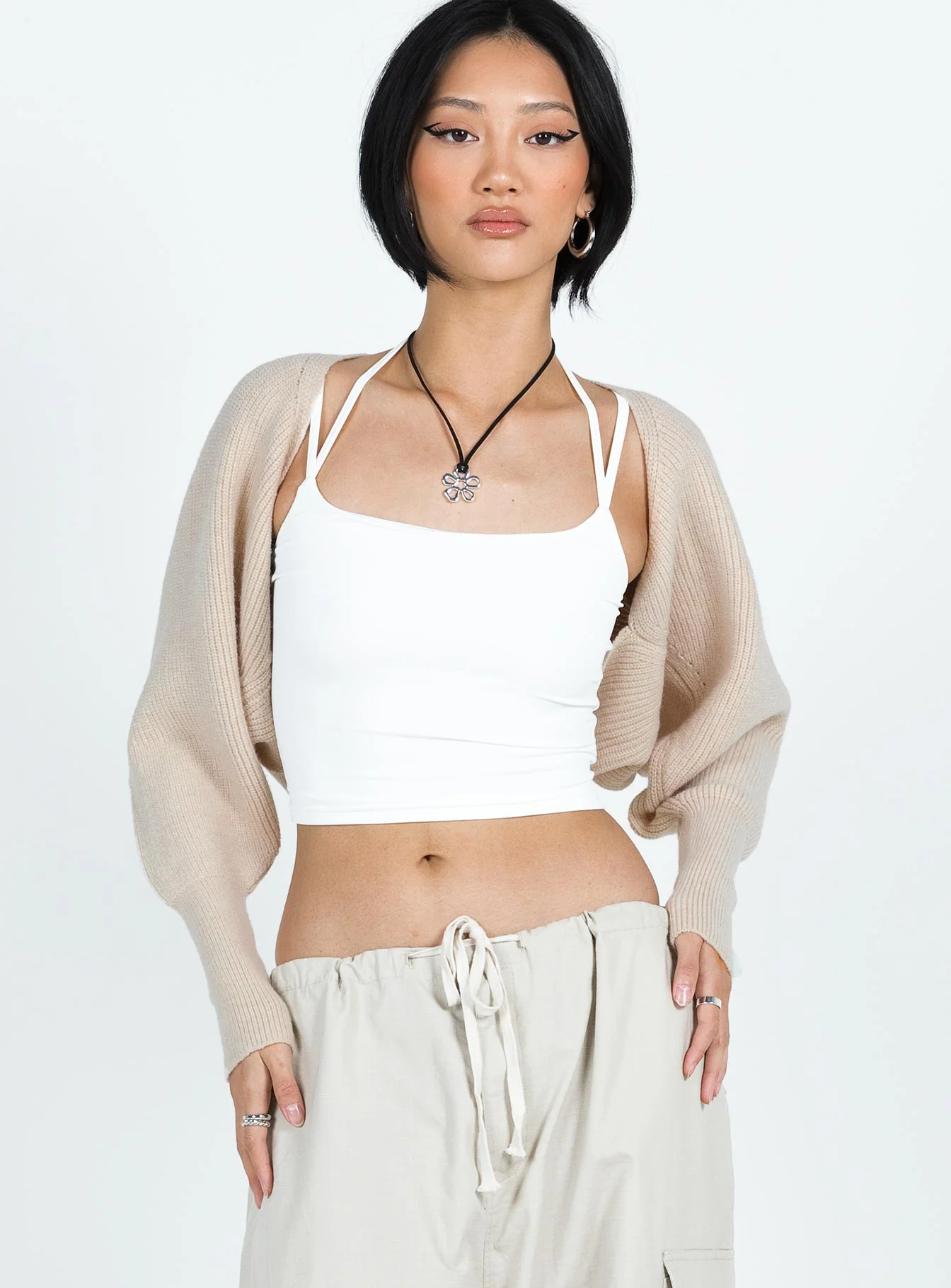 Aviana Cardigan Beige Marle - Image 2