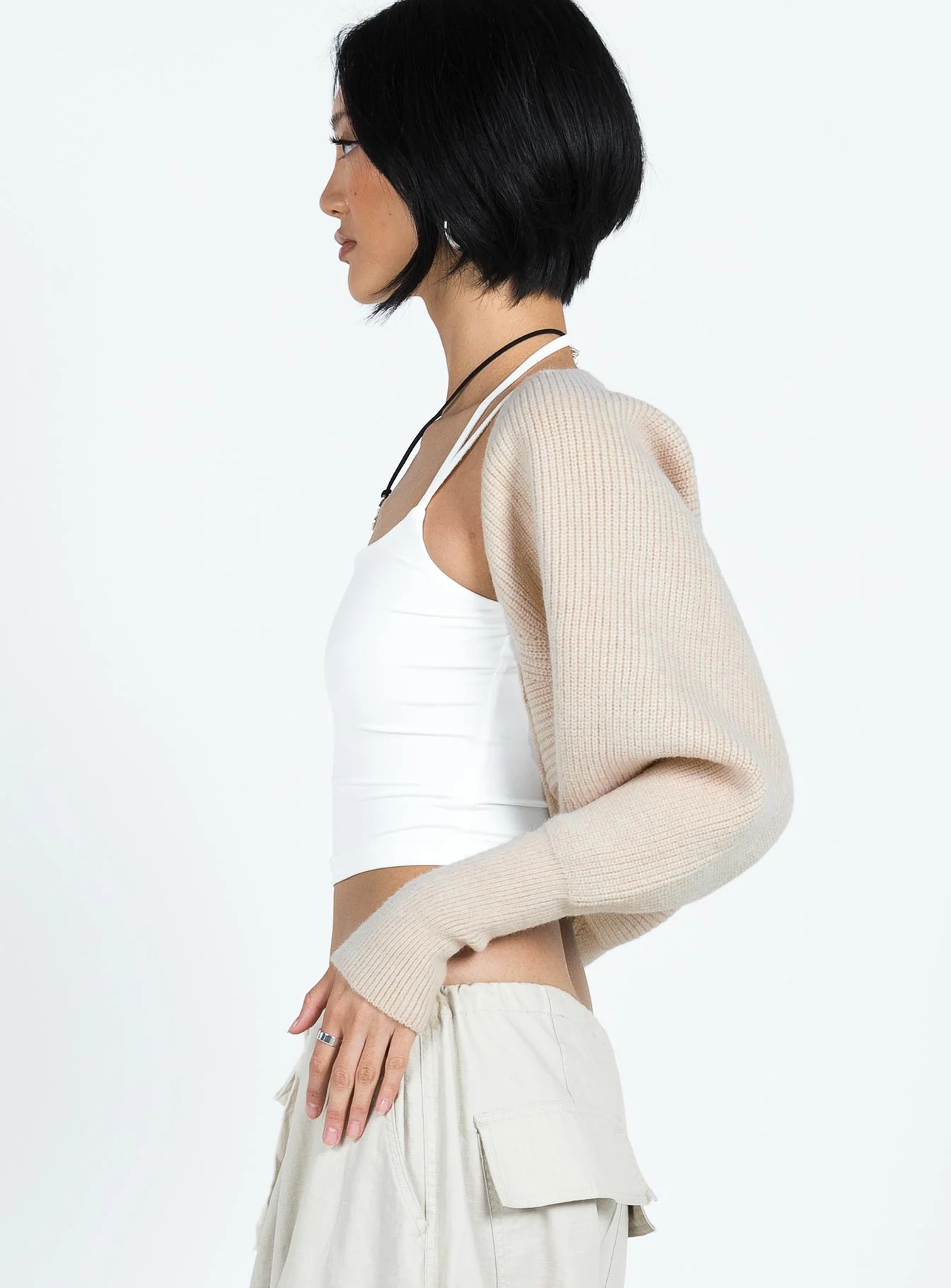 Aviana Cardigan Beige Marle - Image 4