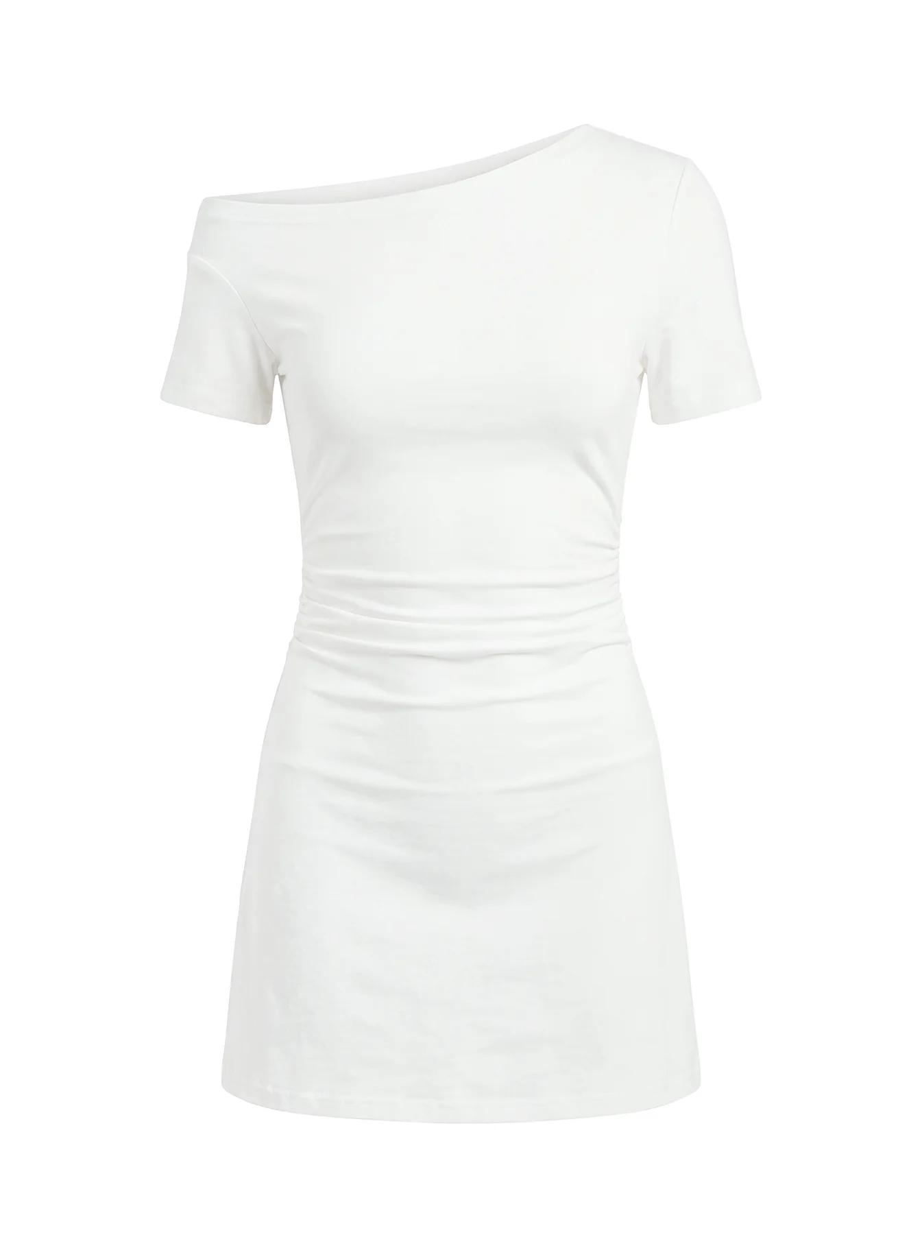 Avriana Off Shoulder T-Shirt Mini Dress White - Image 10