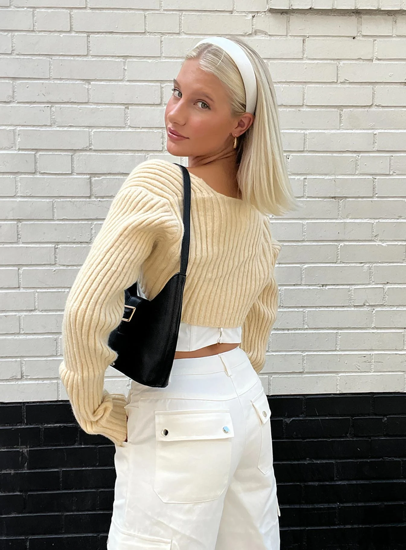 Aytan Bolero Sweater Beige - Image 9