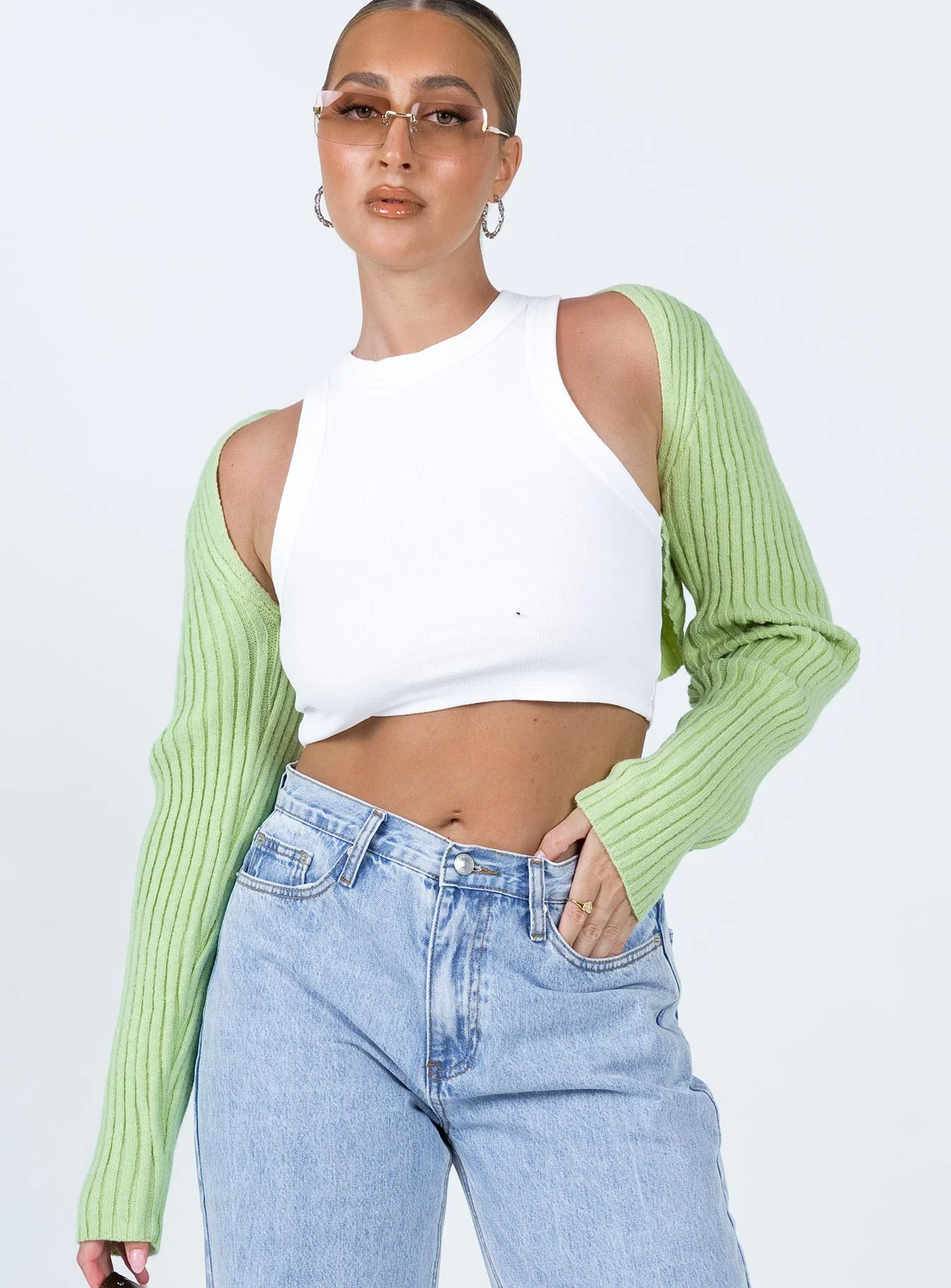 Aytan Bolero Sweater Green - Image 4