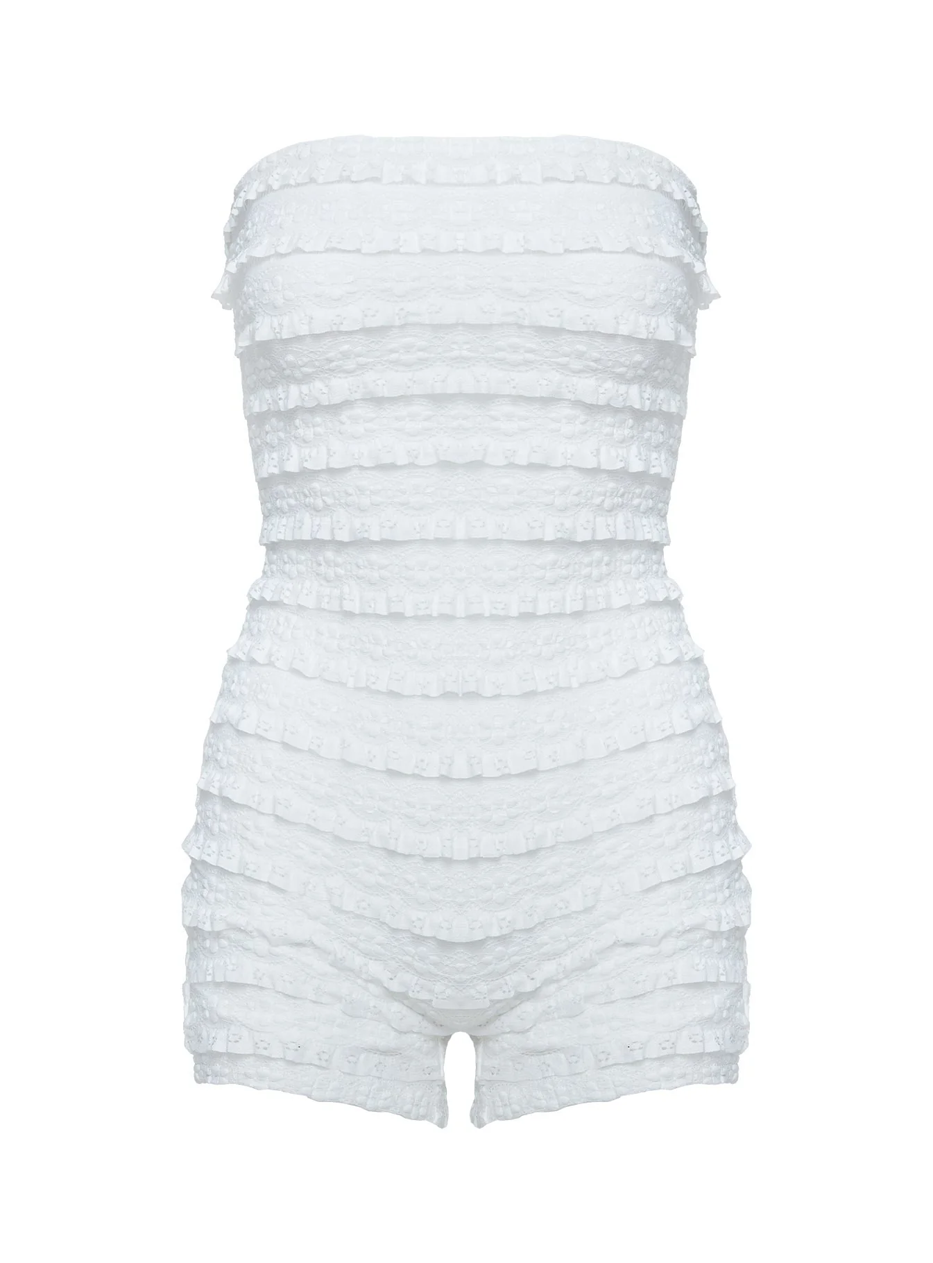Ayver Strapless Playsuit White - Image 12