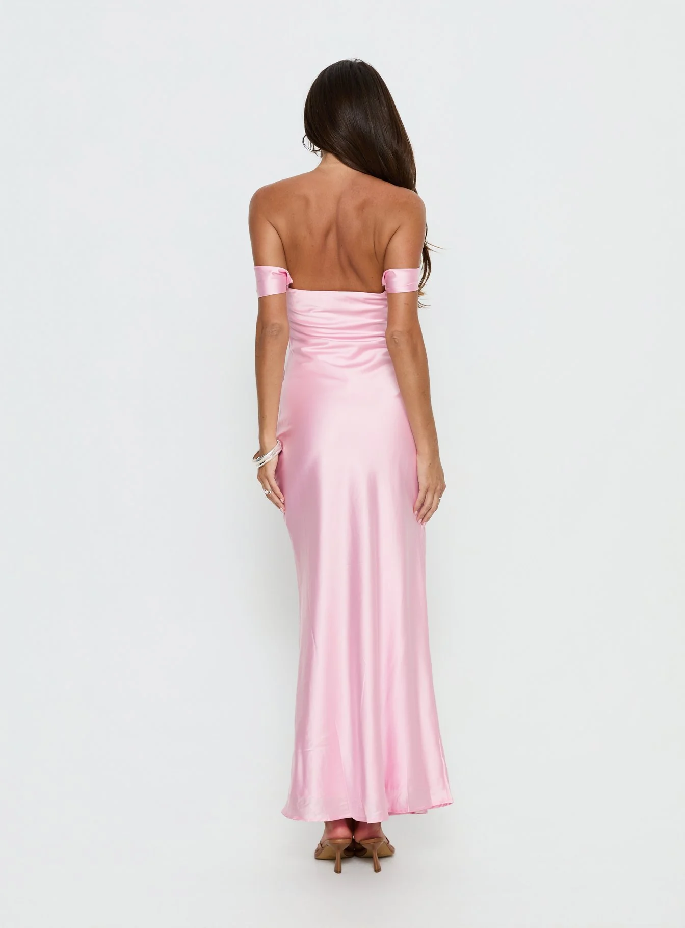 Azura Off The Shoulder Maxi Dress Pink - Image 5