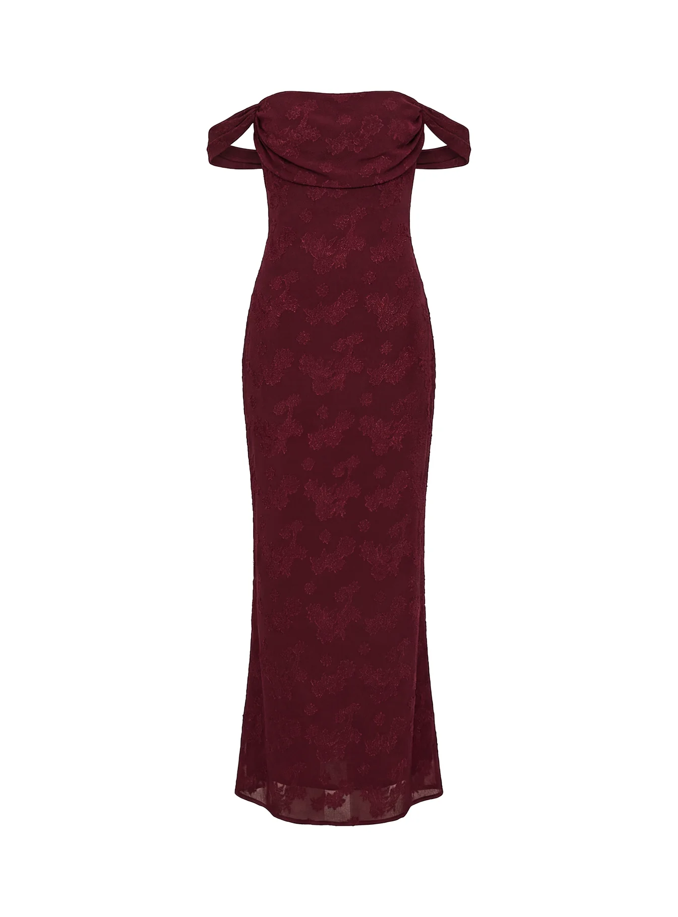 Azura Off The Shoulder Maxi Dress Burgundy - Image 15