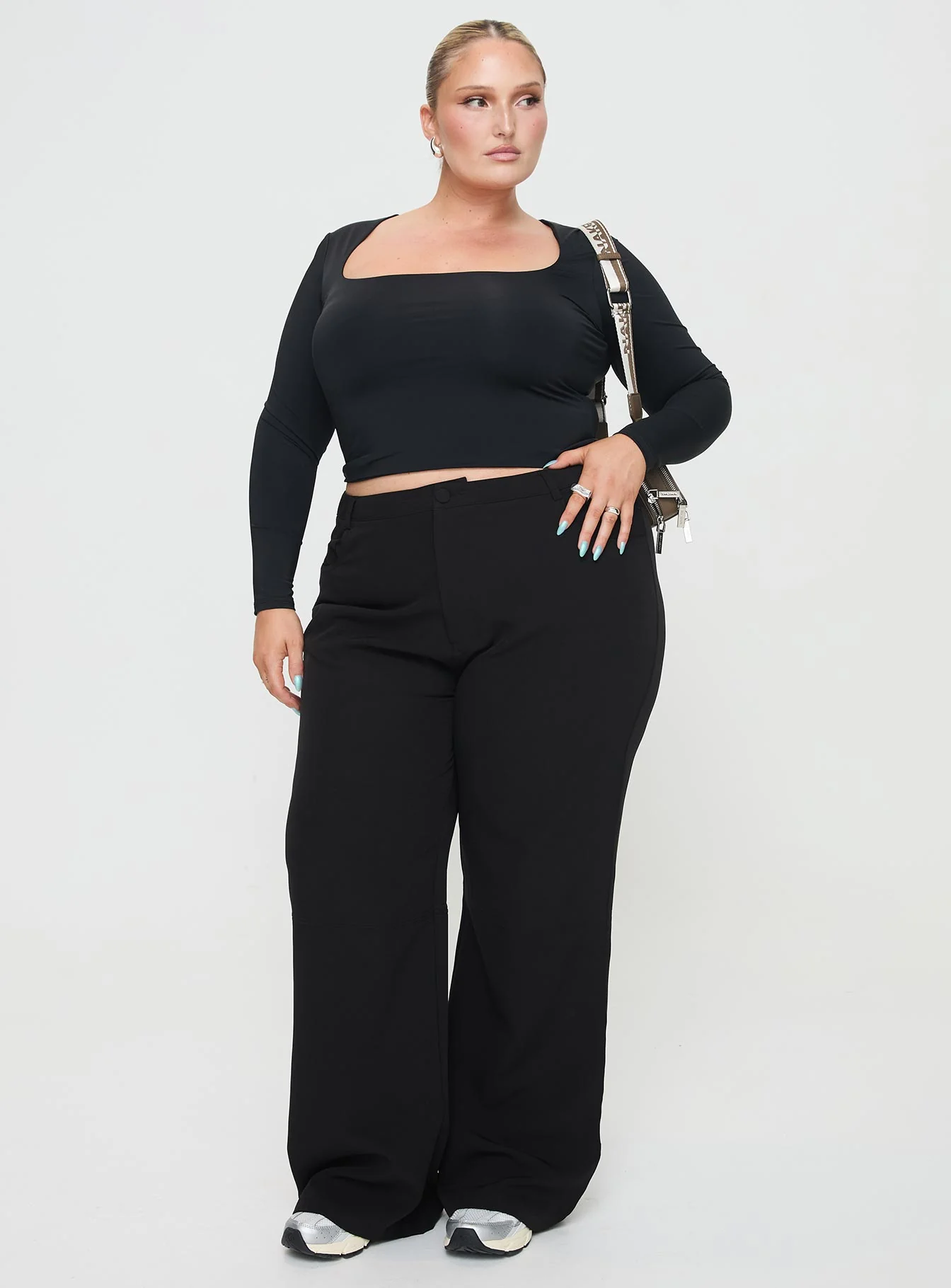 Back In Time Long Sleeve Top Black Curve - Image 3