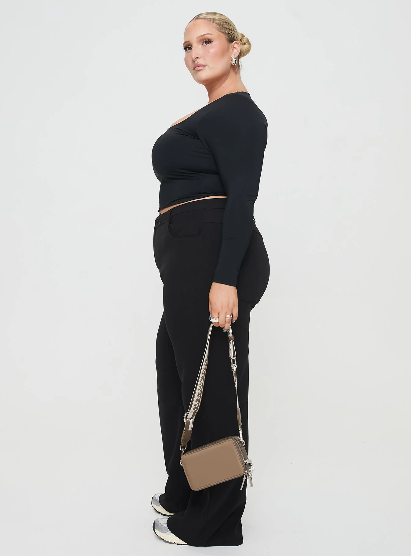 Back In Time Long Sleeve Top Black Curve - Image 4