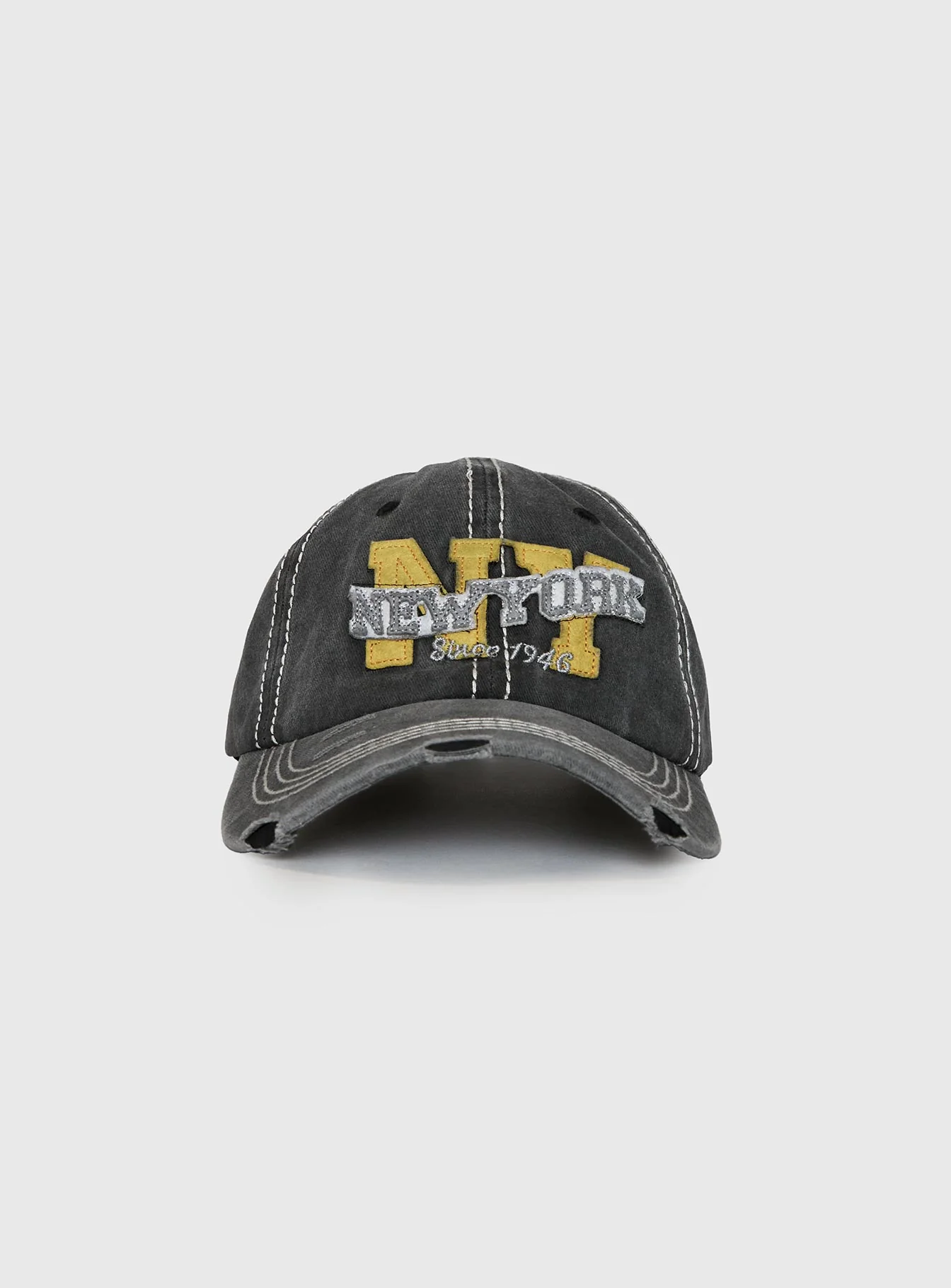 Back To Back Distressed Cap Black - Image 2