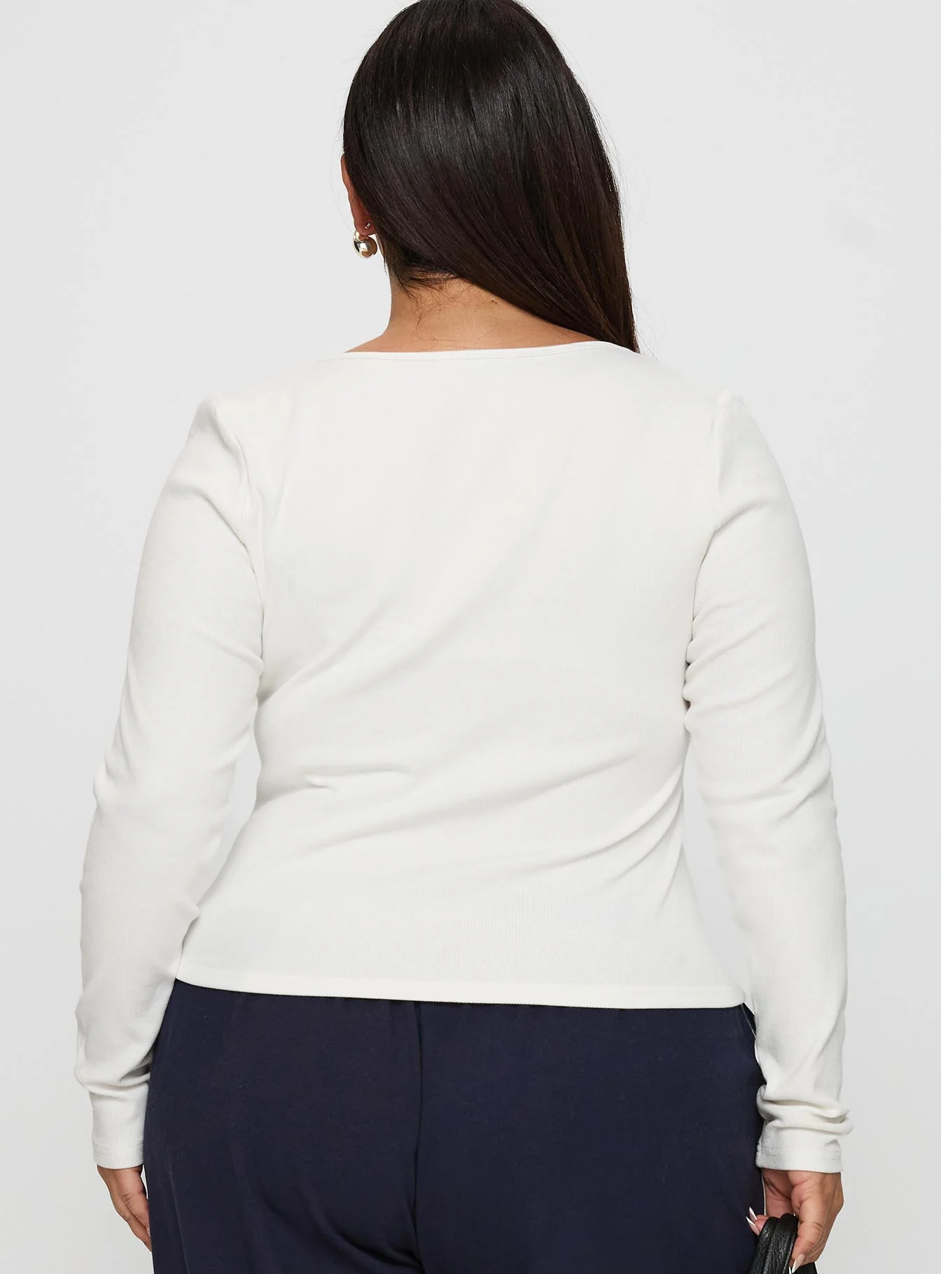 Baseline Long Sleeve Top White Curve - Image 5