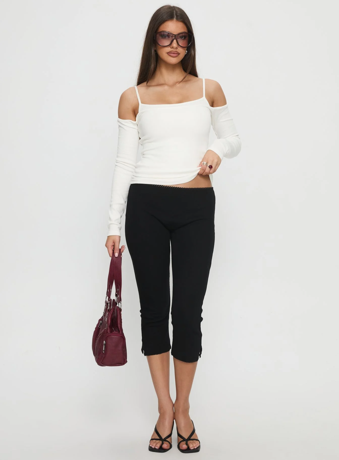 Baseline Rib Capri Pants Black Tall - Image 3