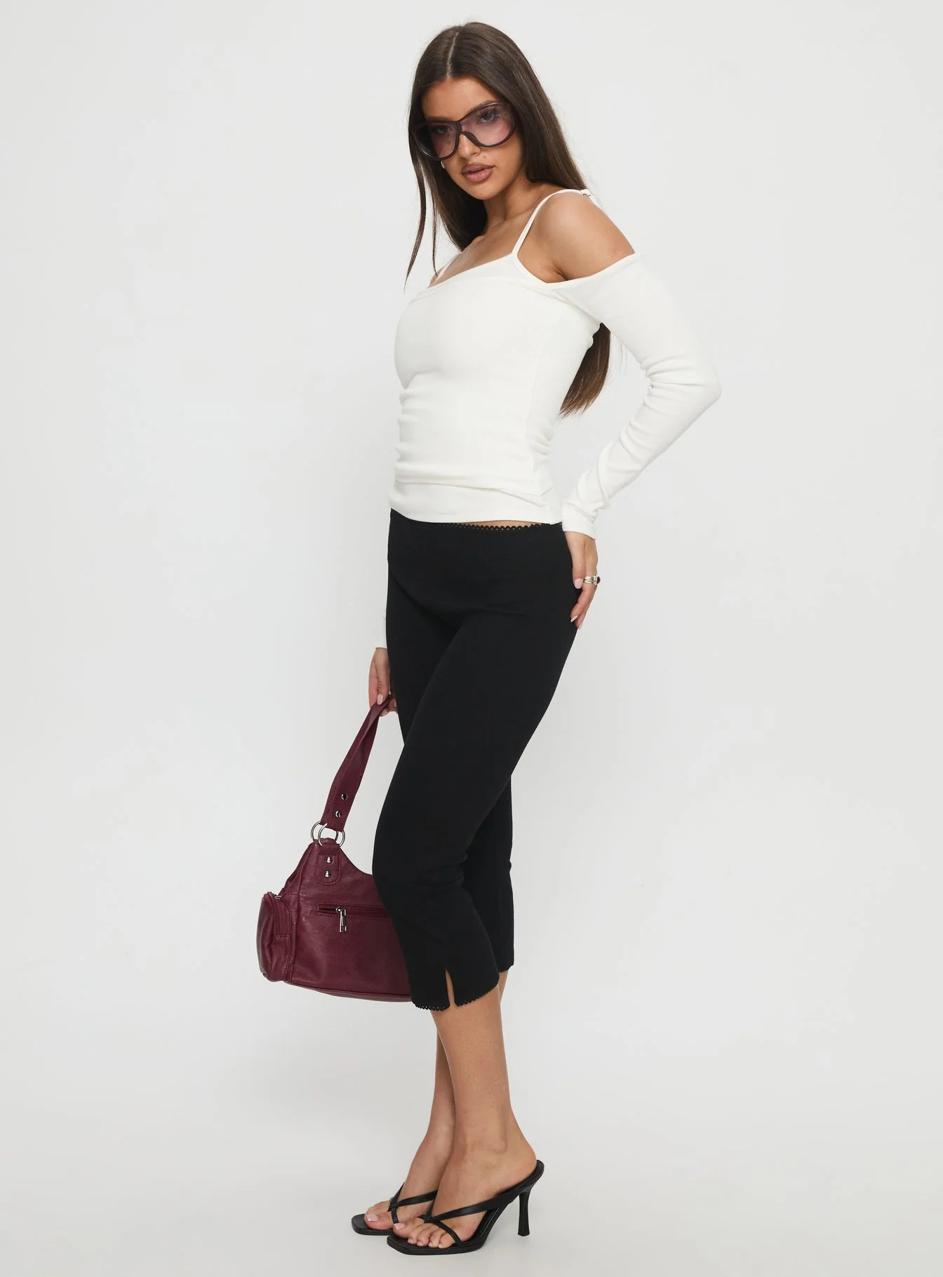 Baseline Rib Capri Pants Black Tall - Image 4