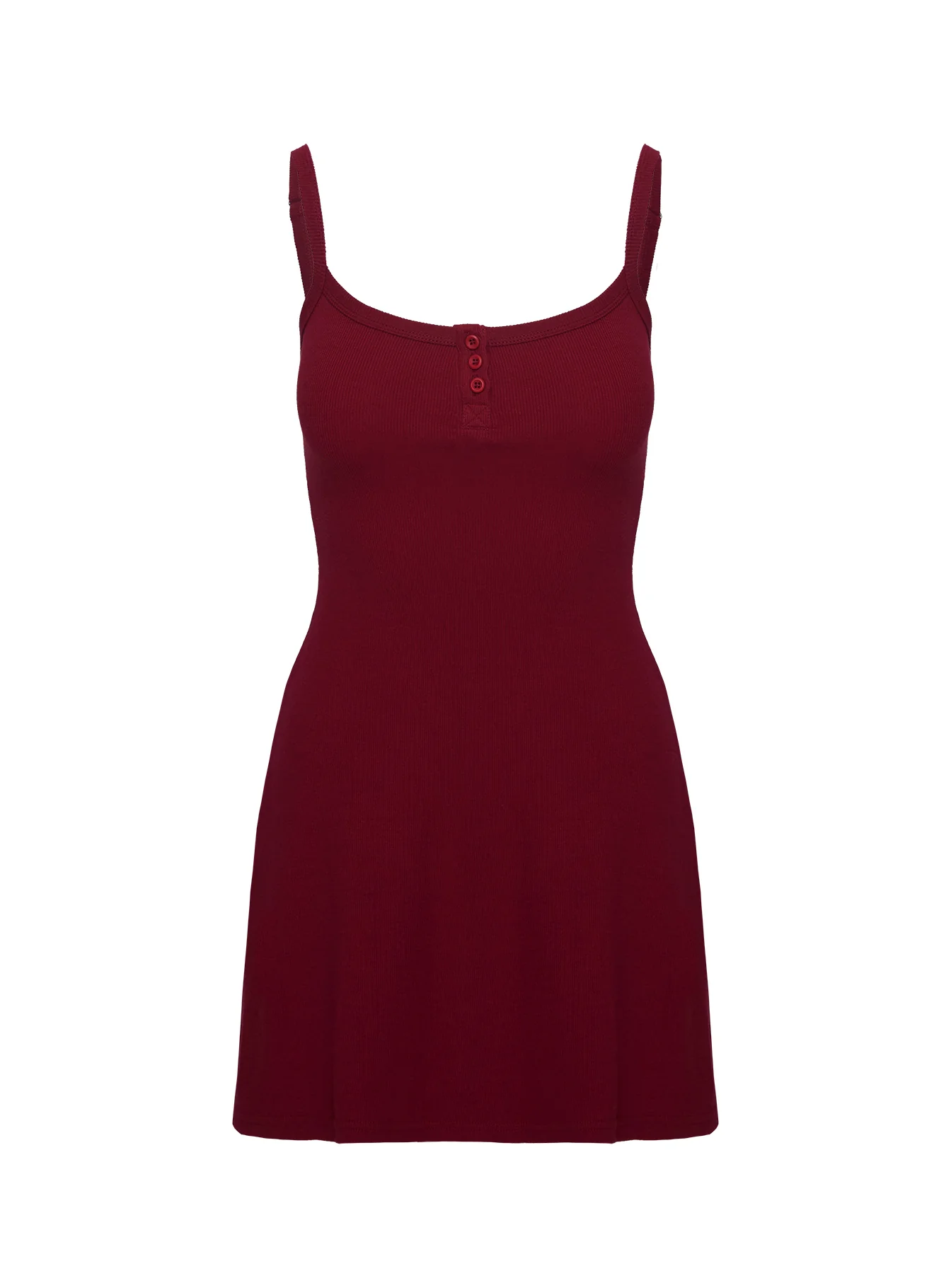 Baseline Rib Mini Dress Red - Image 9