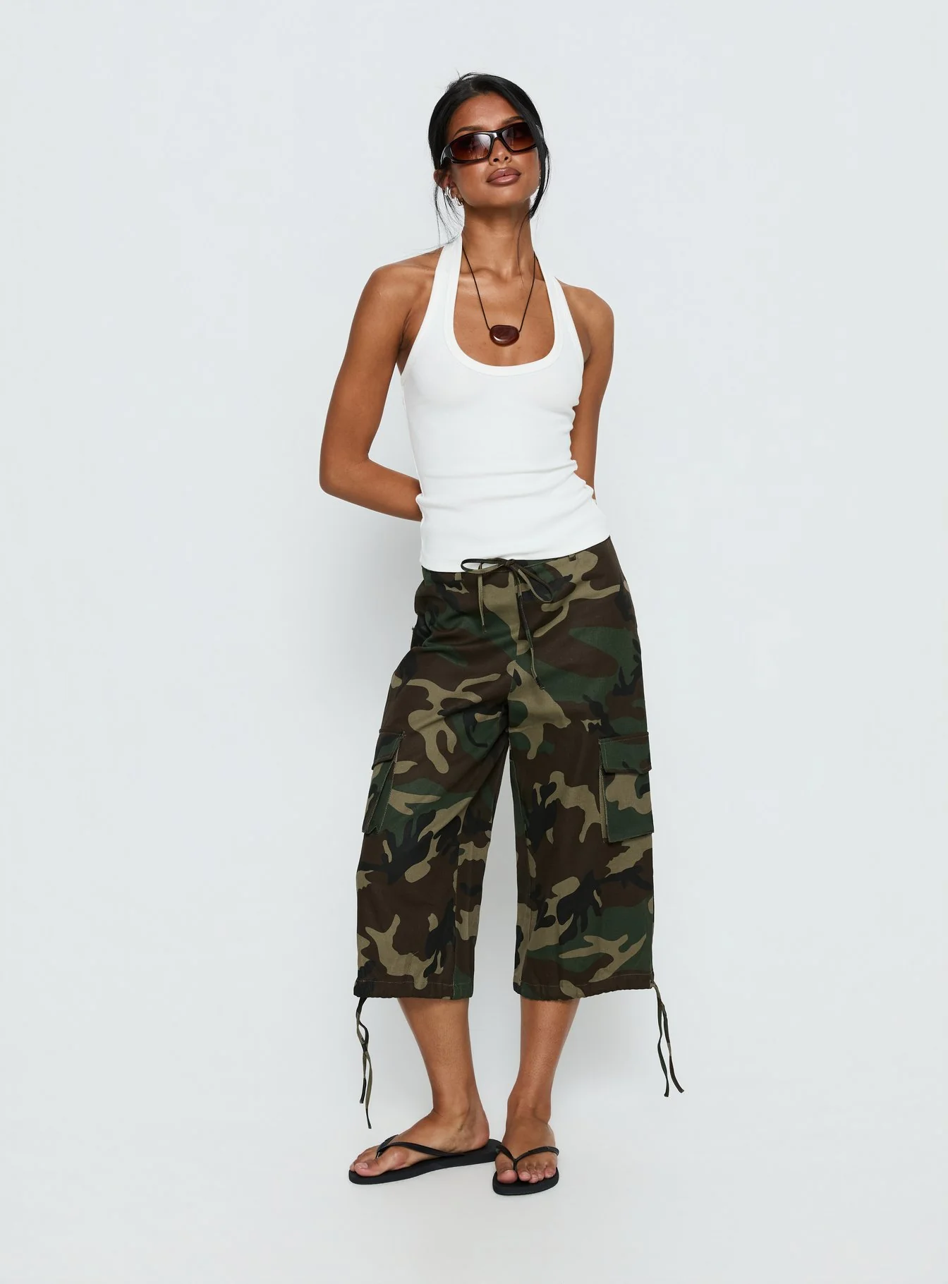 Baseline Scoop Halter Rib Tank White - Image 3