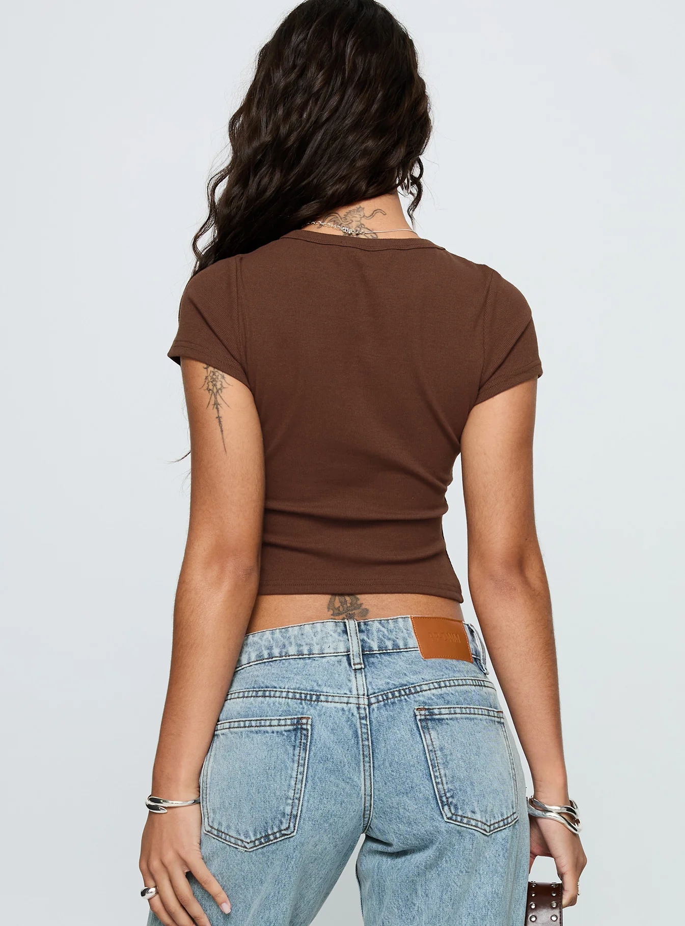 Baseline Scoop Rib Tee Chocolate - Image 5