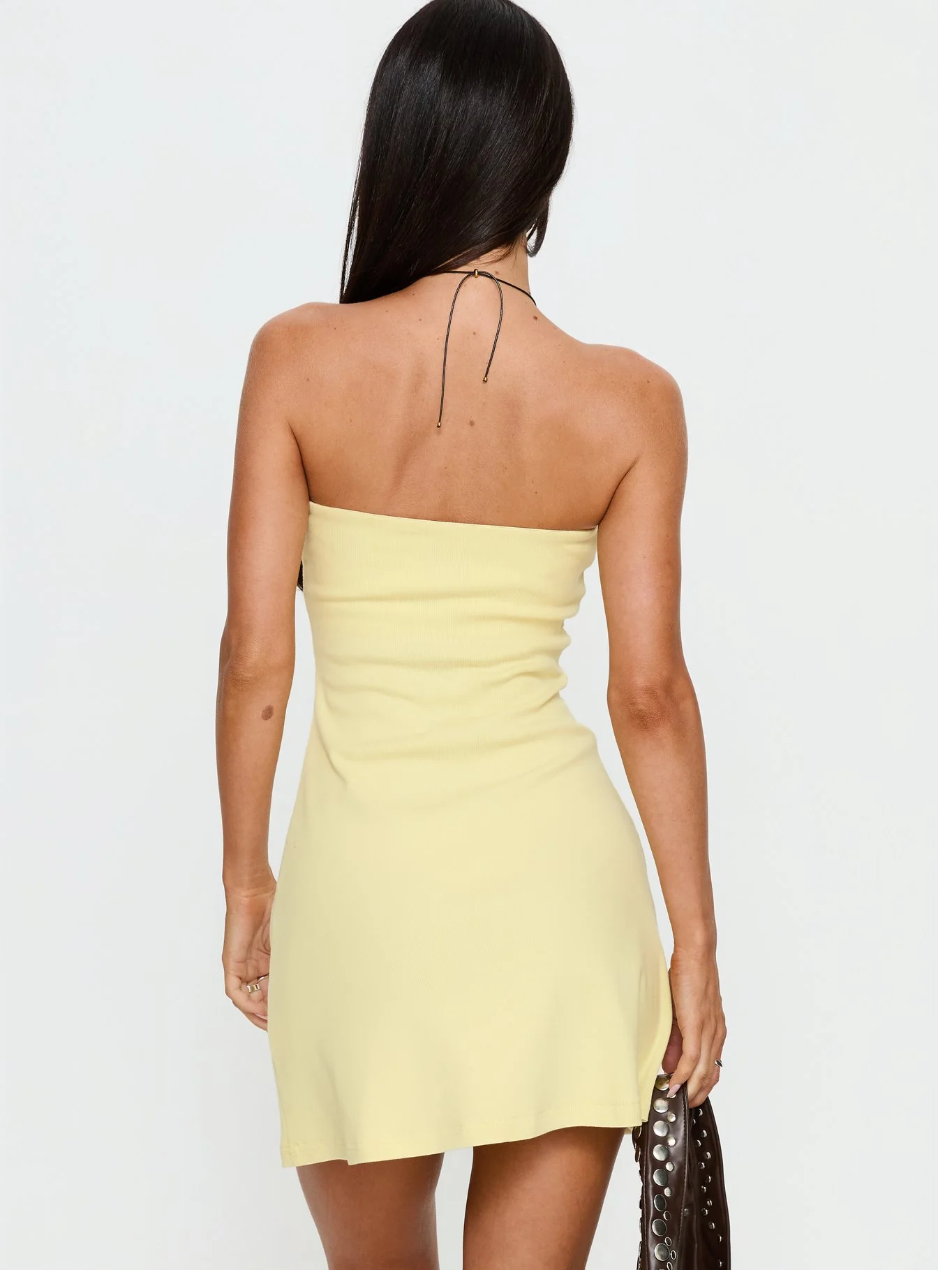 Baseline Strapless Mini Dress Yellow - Image 5