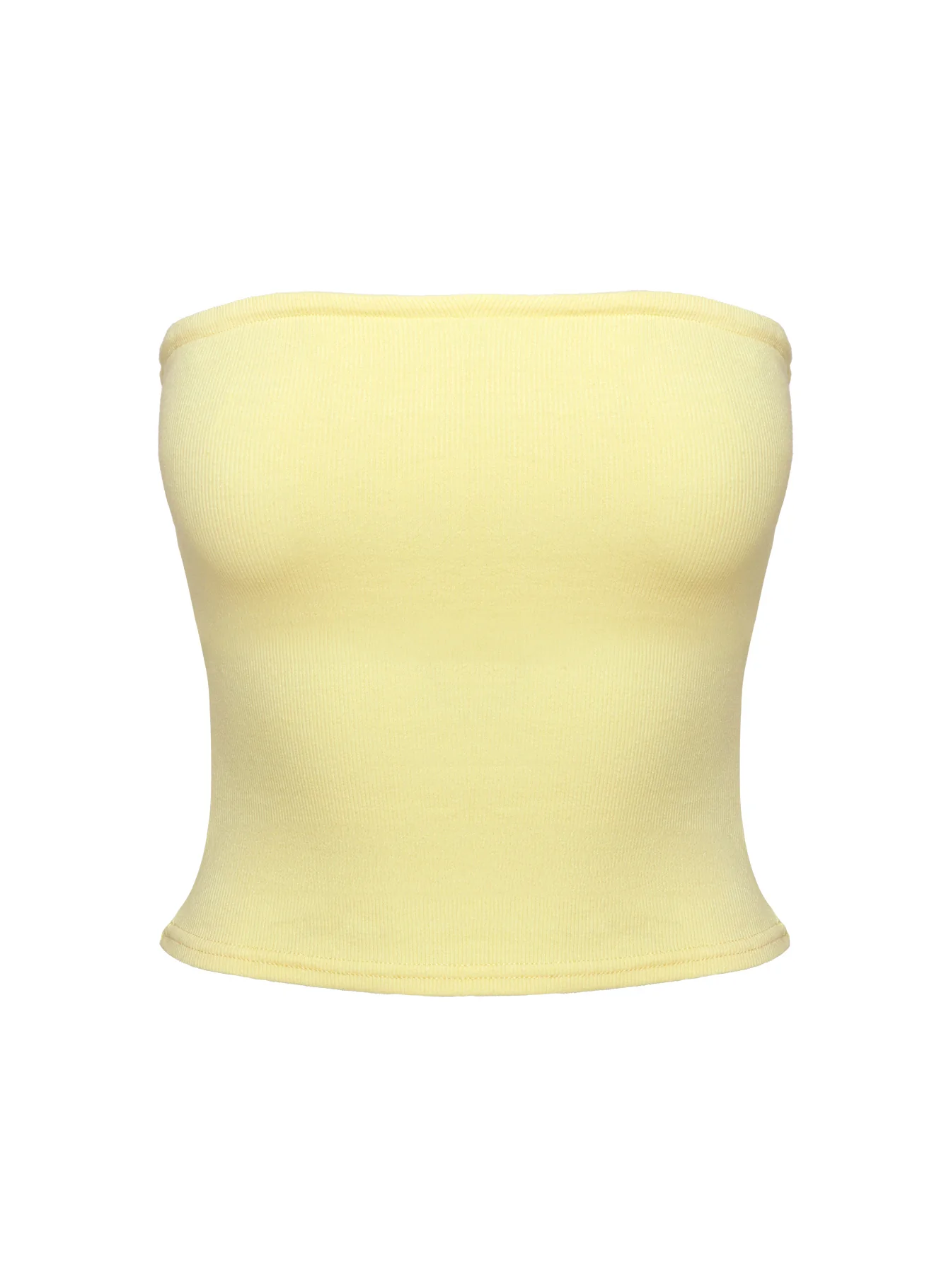 Baseline Strapless Rib Top Yellow - Image 9