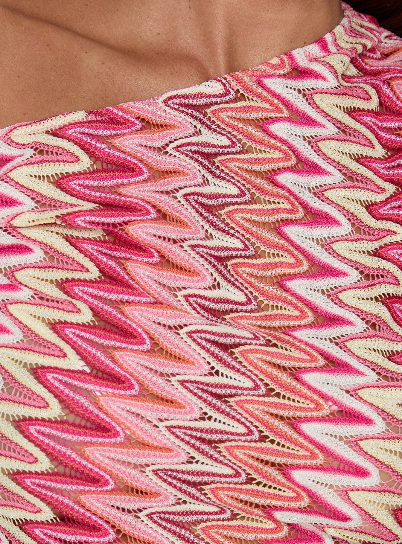 Beaming Brighter Off Shoulder Cinched Draped Top Pink - Image 5