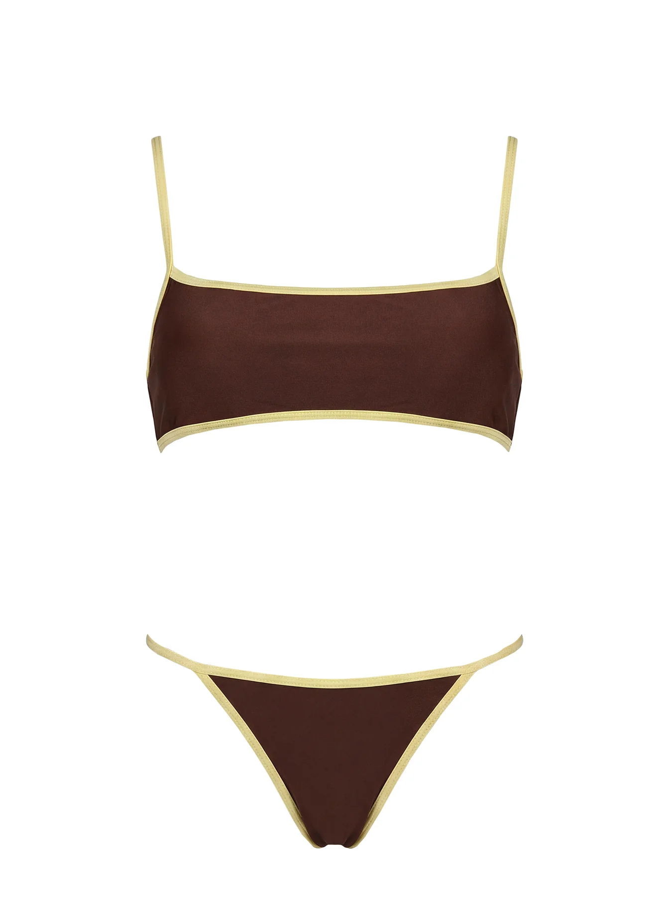 Beasley Cheeky Bikini Brown / Yellow - Image 5