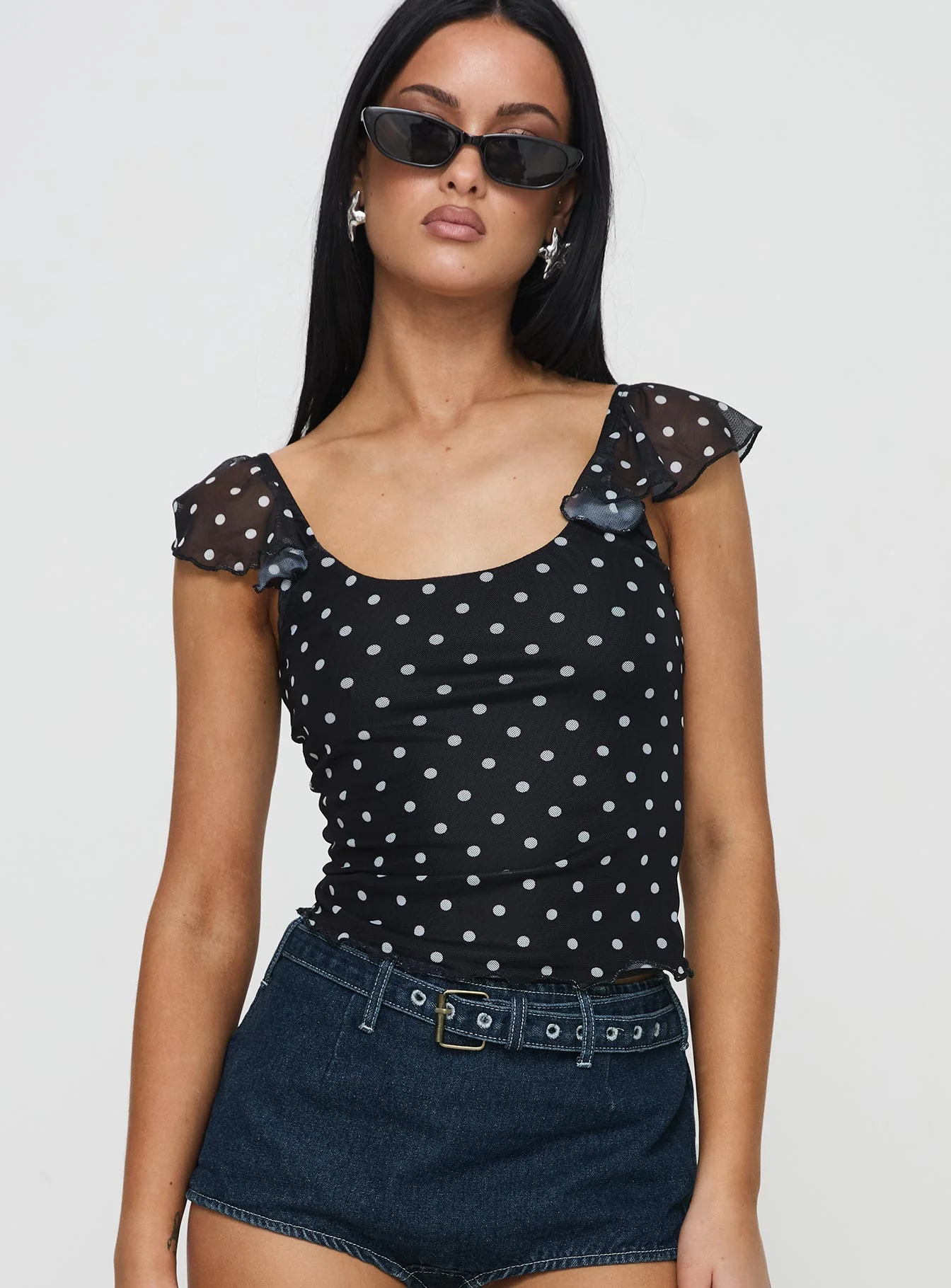 Beckinsale Polka Top Black - Image 2
